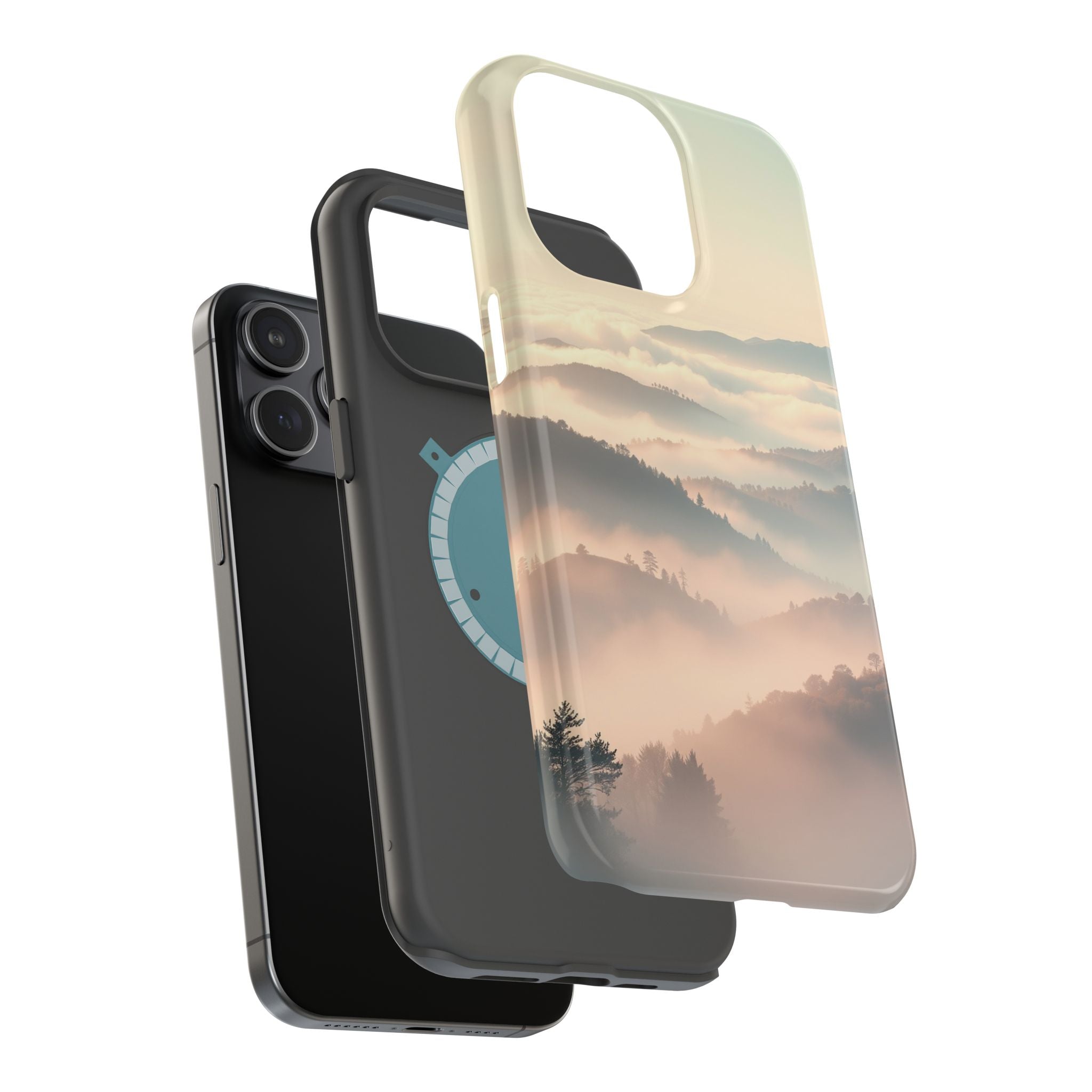 iPhone Mint And Blush Fog Rolling Over Hills Slim iPhone Everyday · iPhone Case