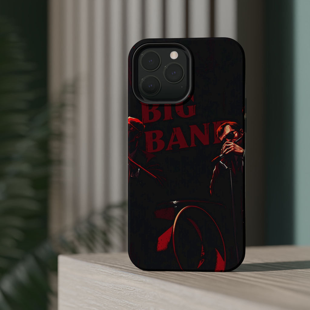iPhone Black And Crimson Big Band Era Slim Everyday Designer Case · iPhone Case