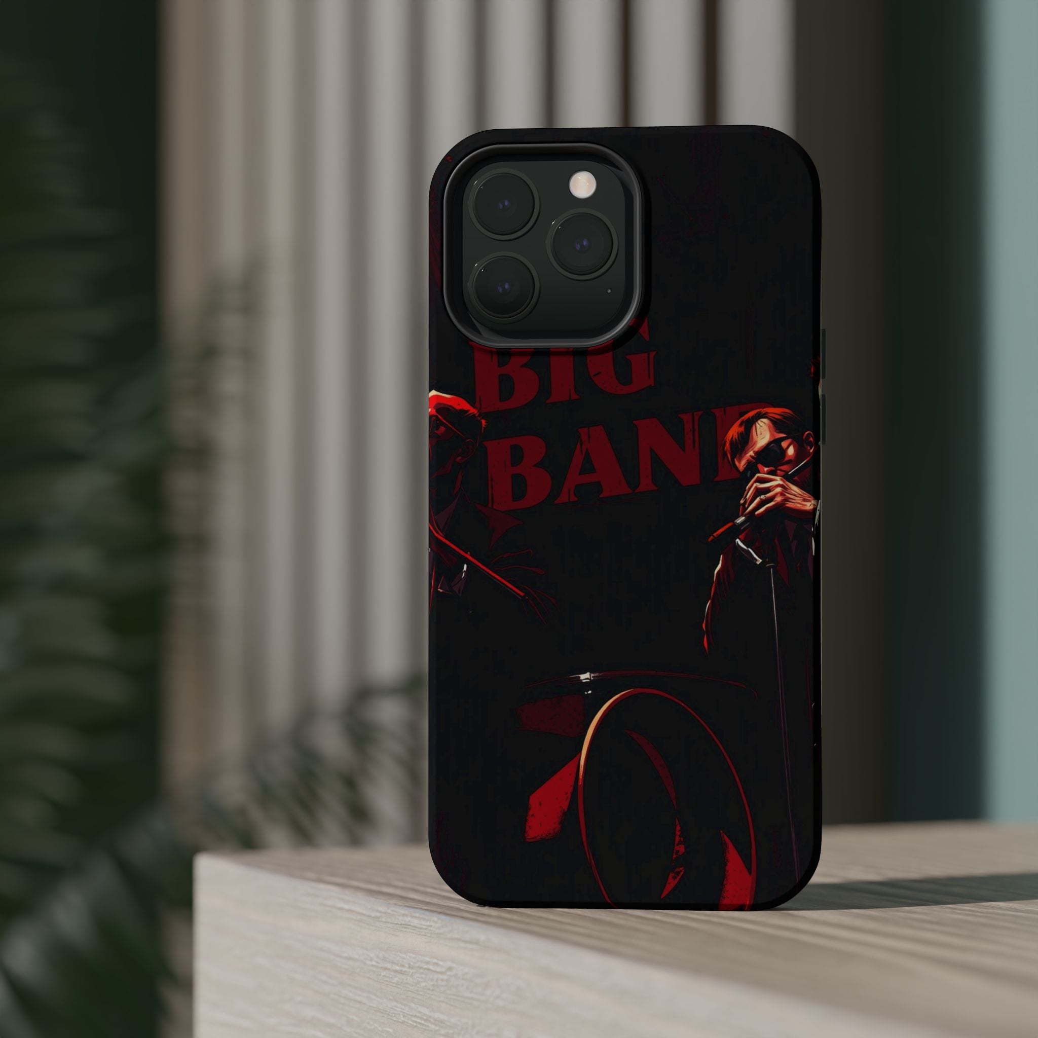iPhone Black And Crimson Big Band Era Slim Everyday Designer Case · iPhone Case