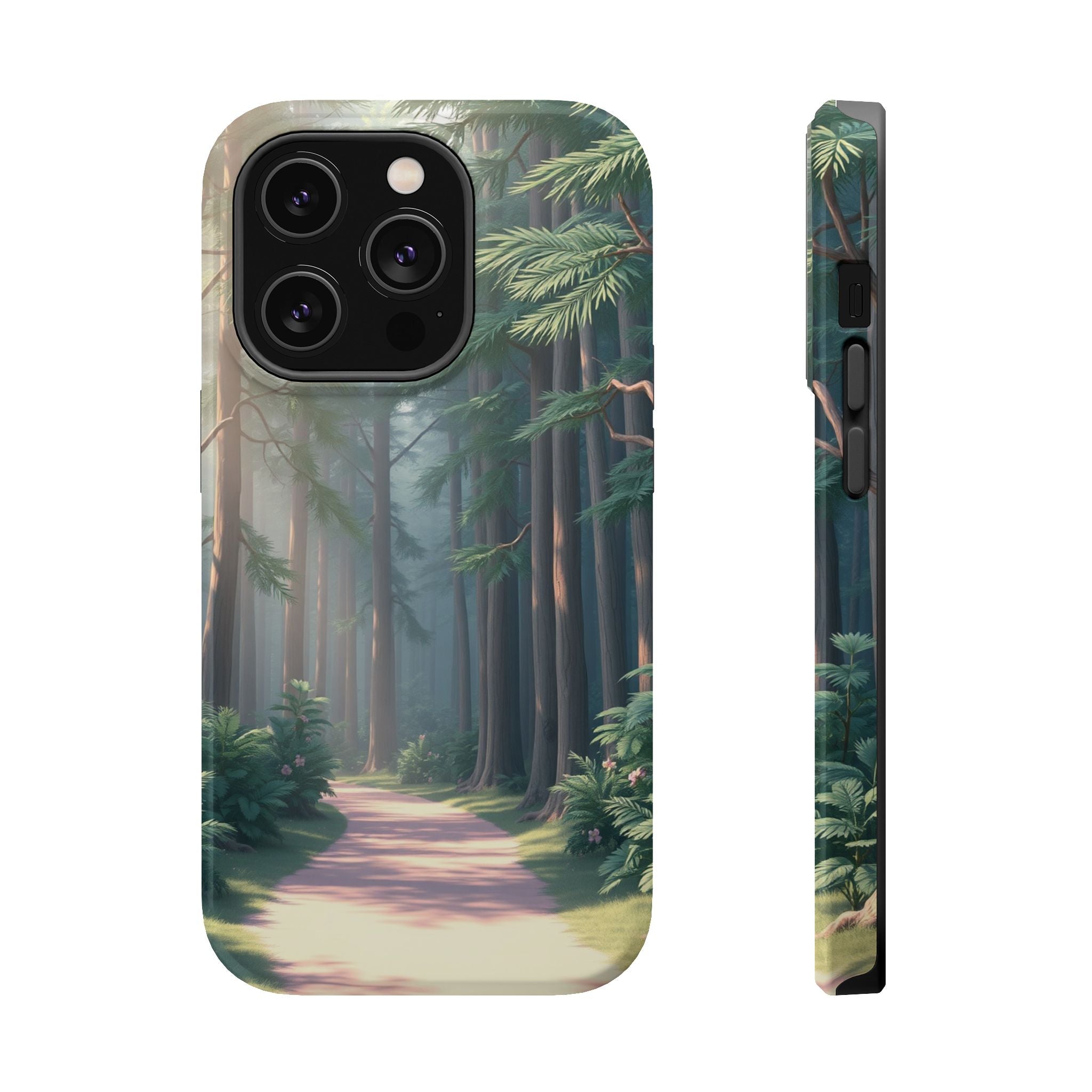 iPhone Mint And Blush Misty Forest Path Slim Everyday iPhone Designer · iPhone C