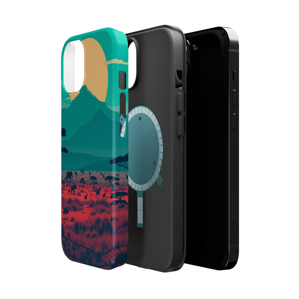 iPhone Savanna Horizon Vintage Retro Poster Slim iPhone Everyday · iPhone Case