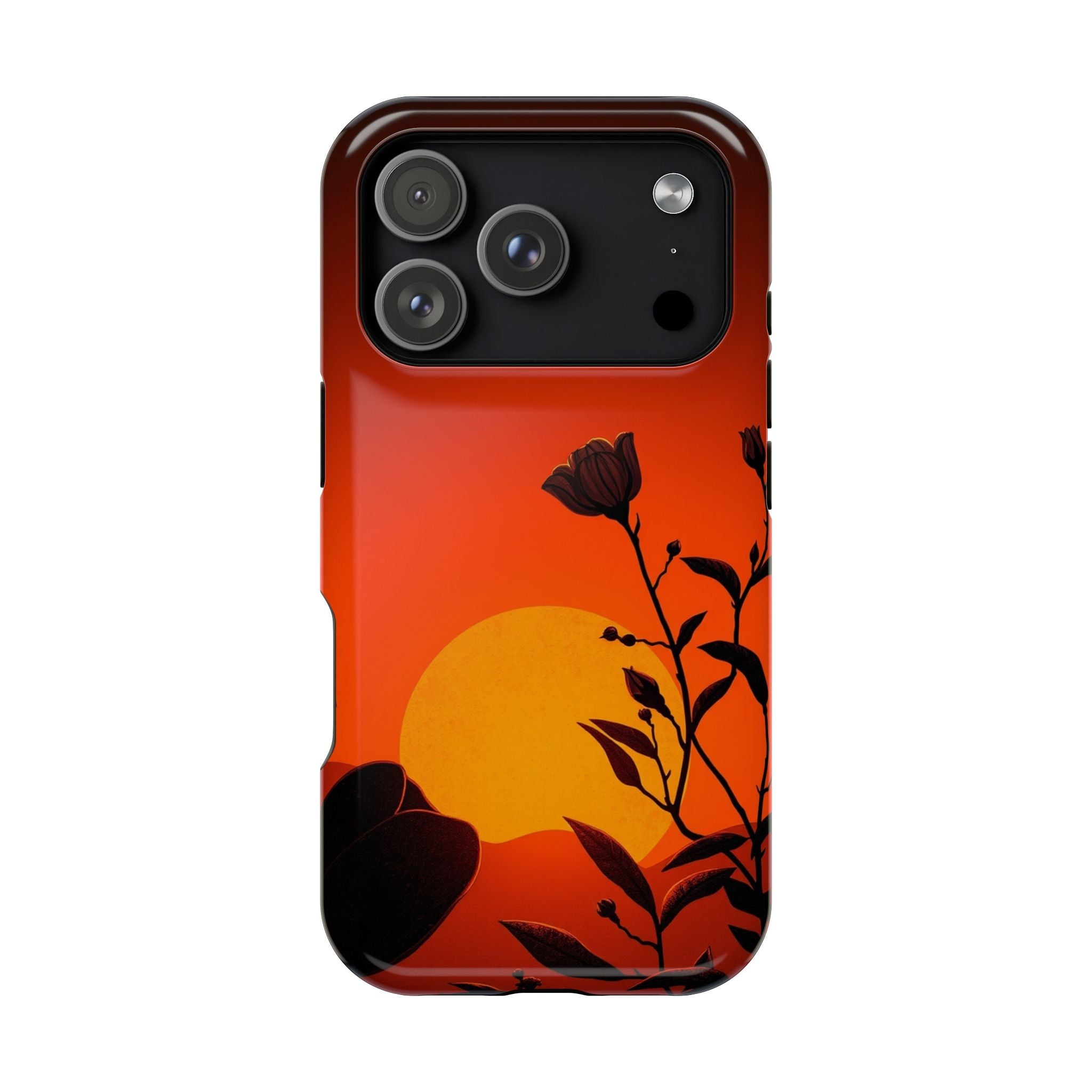 iPhone Bloom and Leaf Dark Gothic Ink Slim Everyday Designer Case · iPhone Case