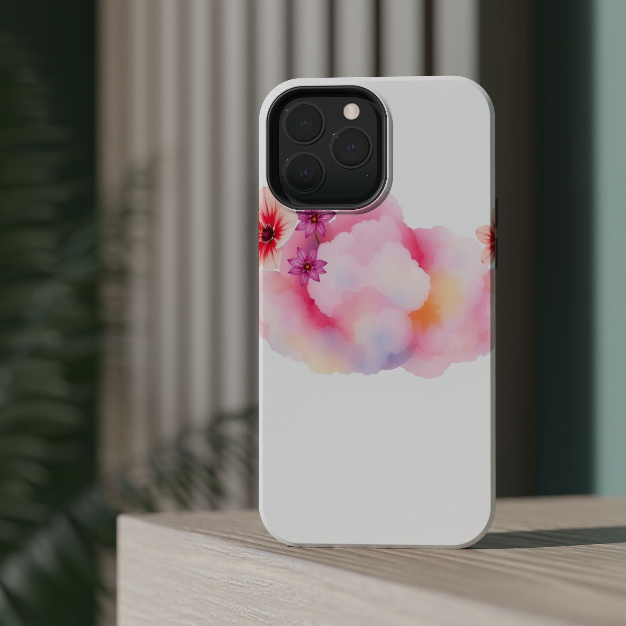 iPhone Pastel Floral Cloud Vibrant Watercolor Carry Case Slim Snap Case · iPhone