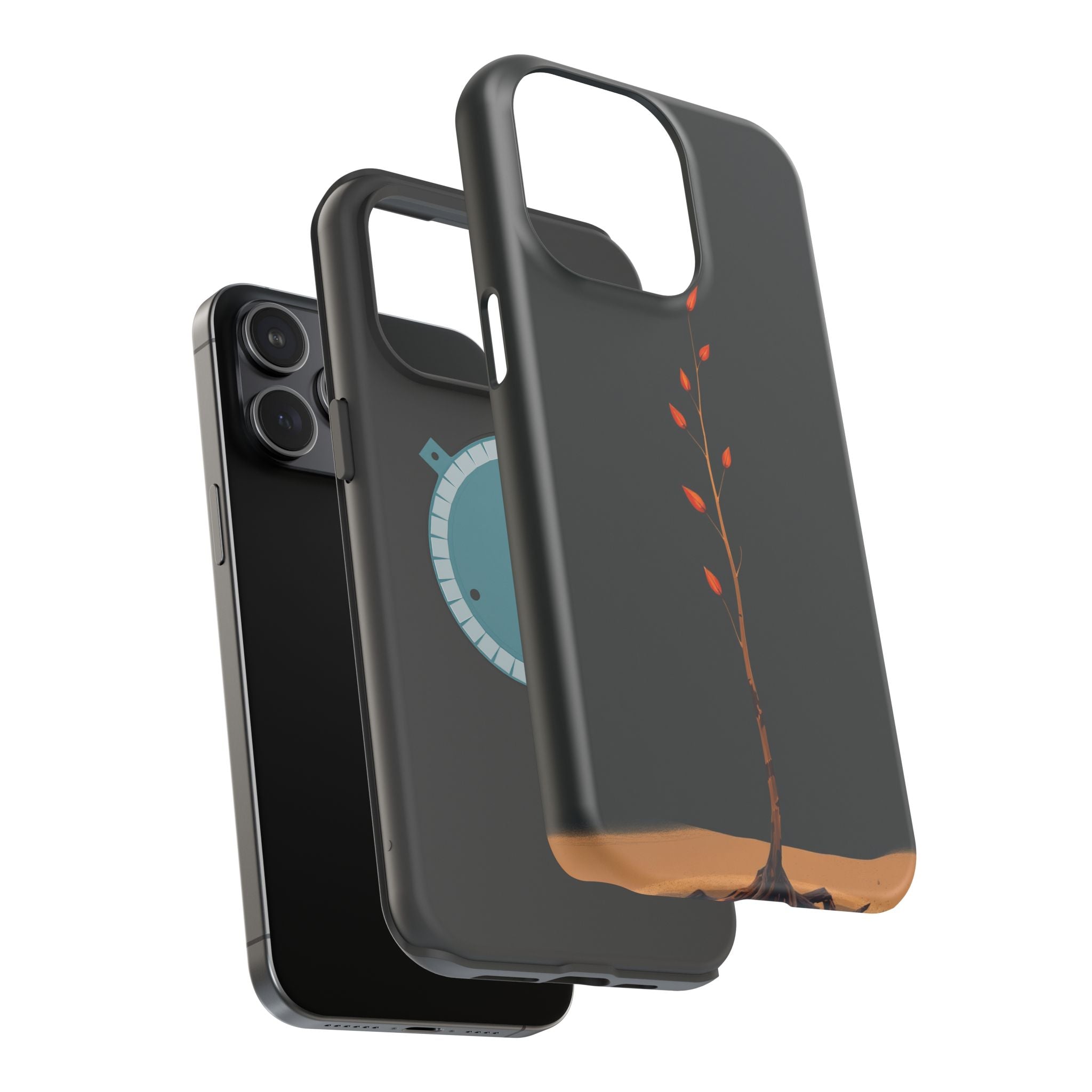 iPhone Burnt Orange And Sand Minimalist Stem Slim iPhone Everyday · iPhone Case