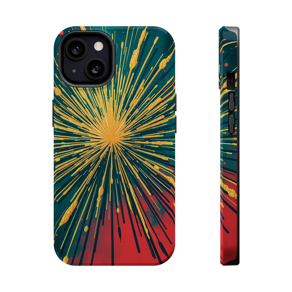 iPhone Gold Foil Burst Dark Gothic Ink Slim Everyday Designer Case · iPhone Case