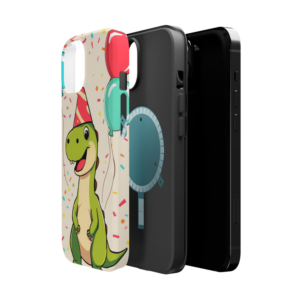 iPhone Dino with Party Hat Kids Fun Phone Case Gift Slim Snap Case · iPhone Case