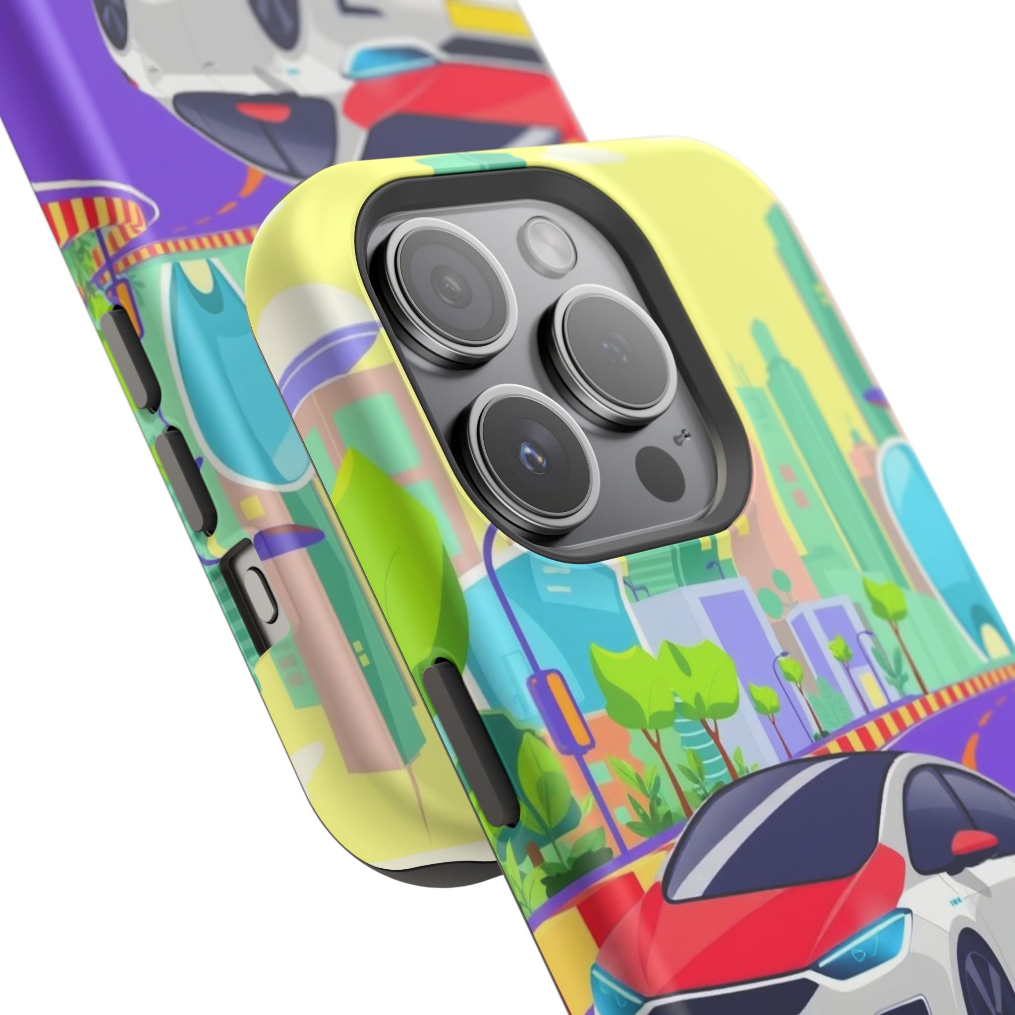 iPhone Electric Car Future Kids Fun Phone Case Gift Slim Snap Case · iPhone Case