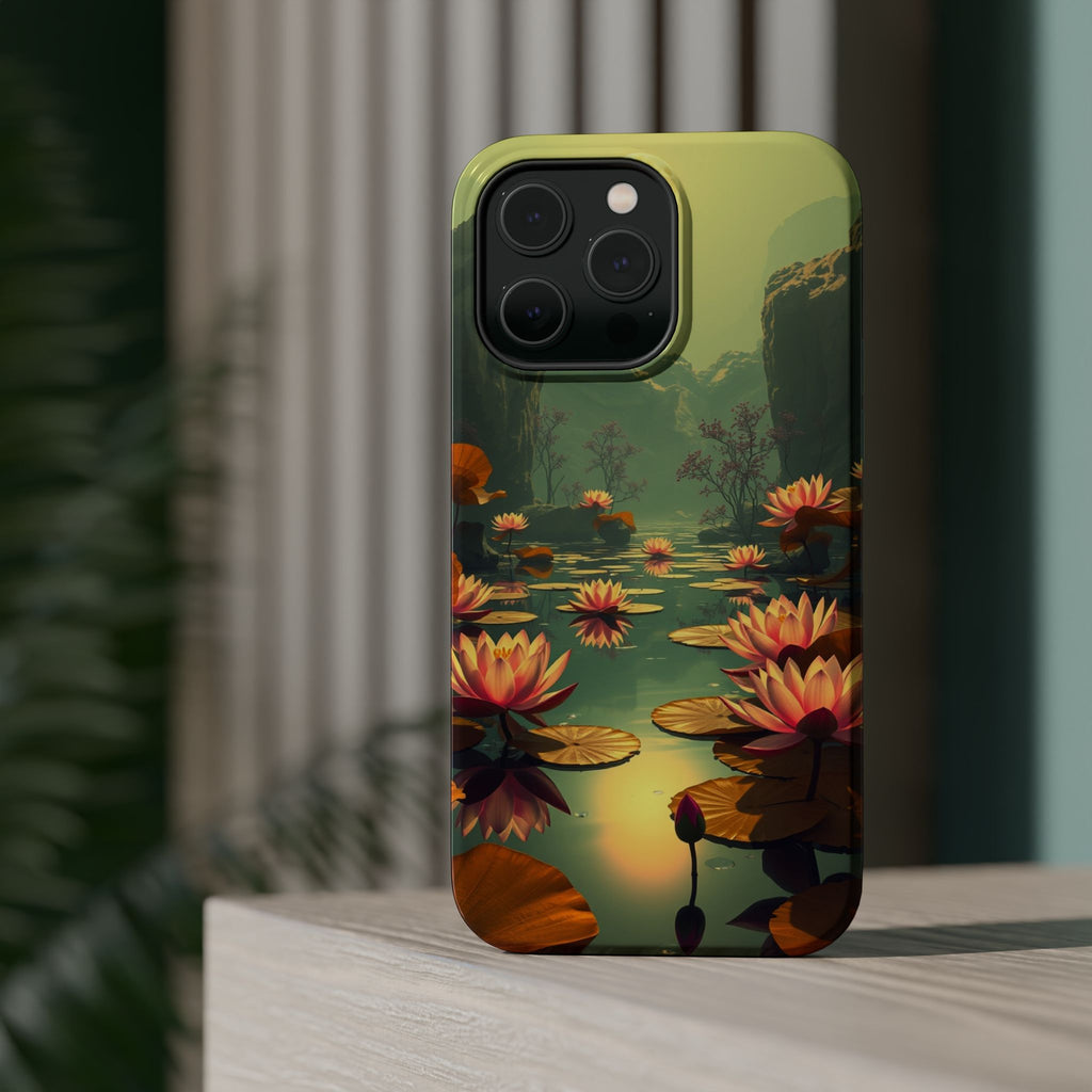 iPhone Lotus Pond Dreamy Design Slim Everyday Designer Case · iPhone Case