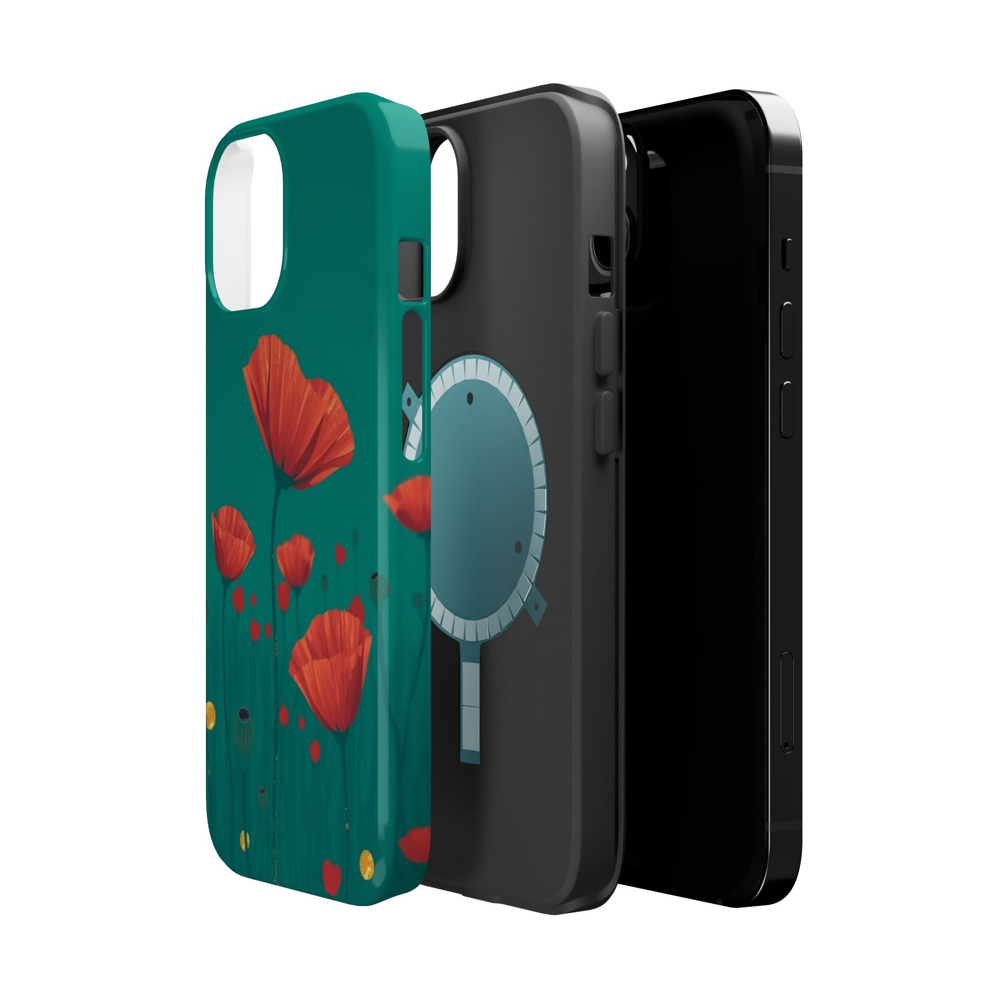 iPhone Earthy Poppy Field Design Bold Modern Everyday Snap Case · iPhone Case