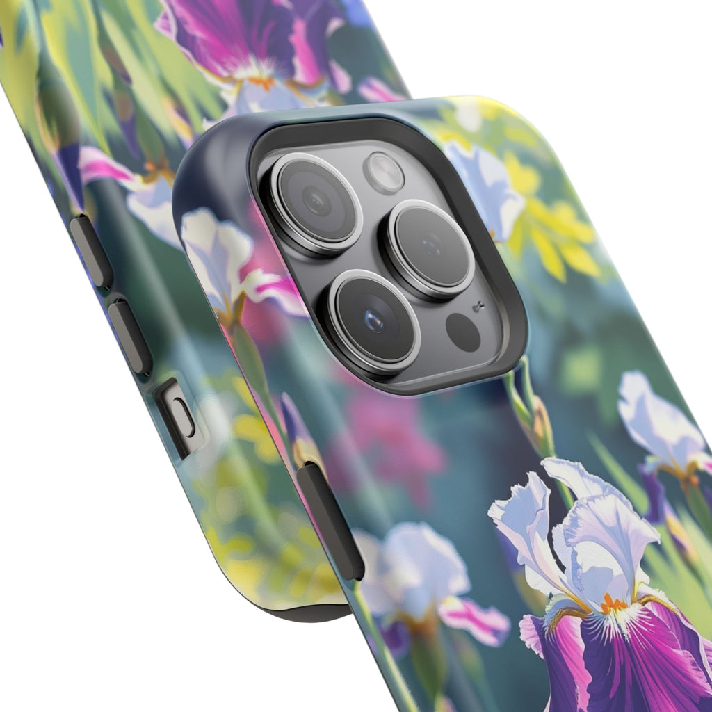 iPhone Vibrant Iris Garden Design Bold Modern Everyday Snap Case · iPhone Case