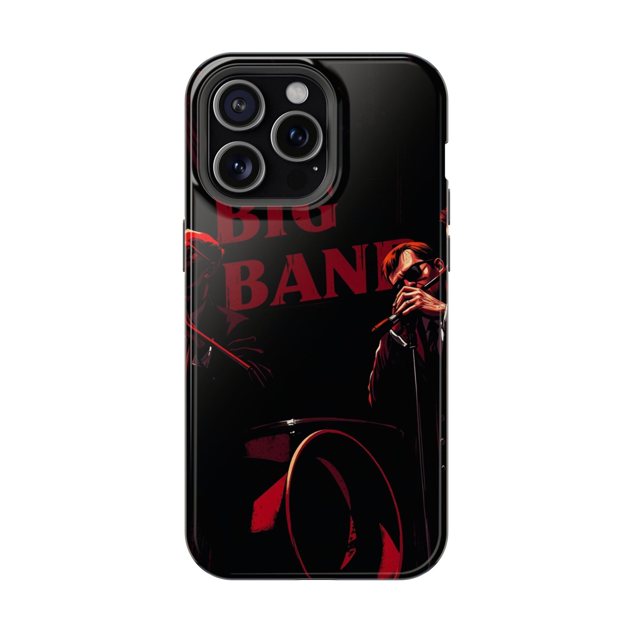 iPhone Black And Crimson Big Band Era Slim Everyday Designer Case · iPhone Case