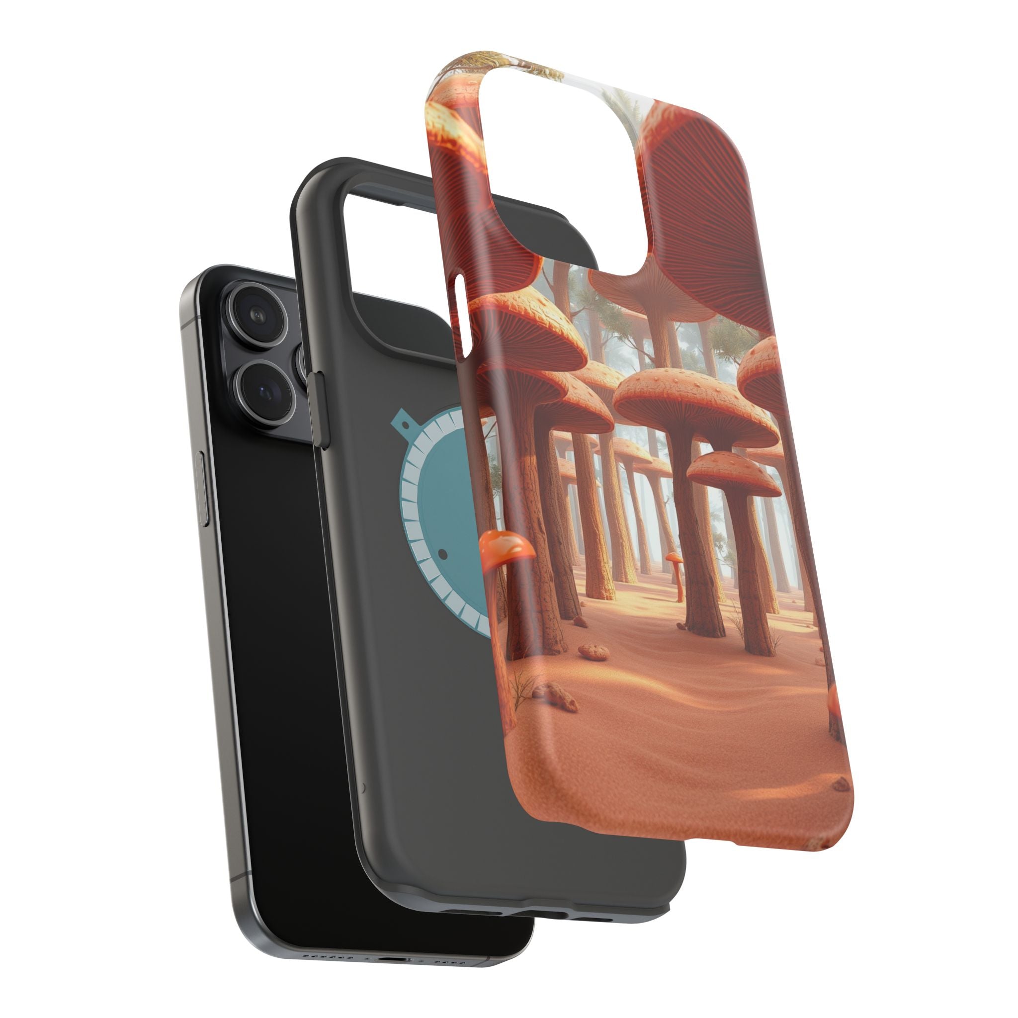 iPhone Mushroom Forest 3D Digital Bold Modern Everyday Snap Case · iPhone Case