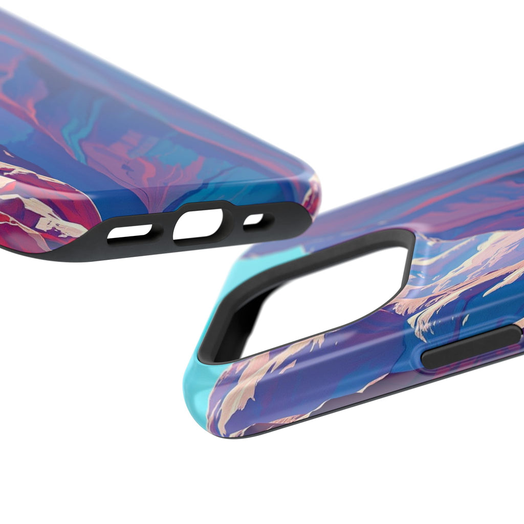 iPhone Cyan And Magenta Canyon Wall Slim Everyday Designer Case · iPhone Case