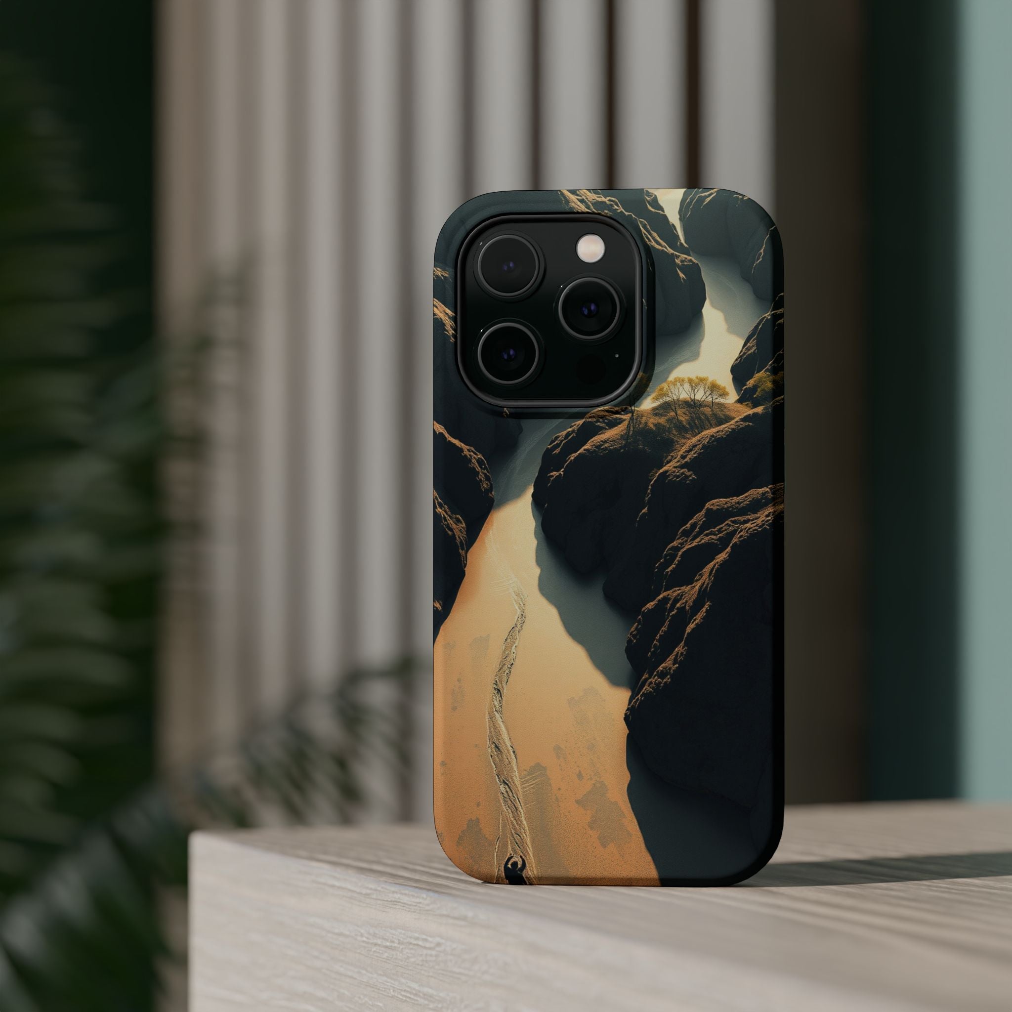 iPhone River Delta Aerial Bold Art Bold Modern Everyday Snap Case · iPhone Case