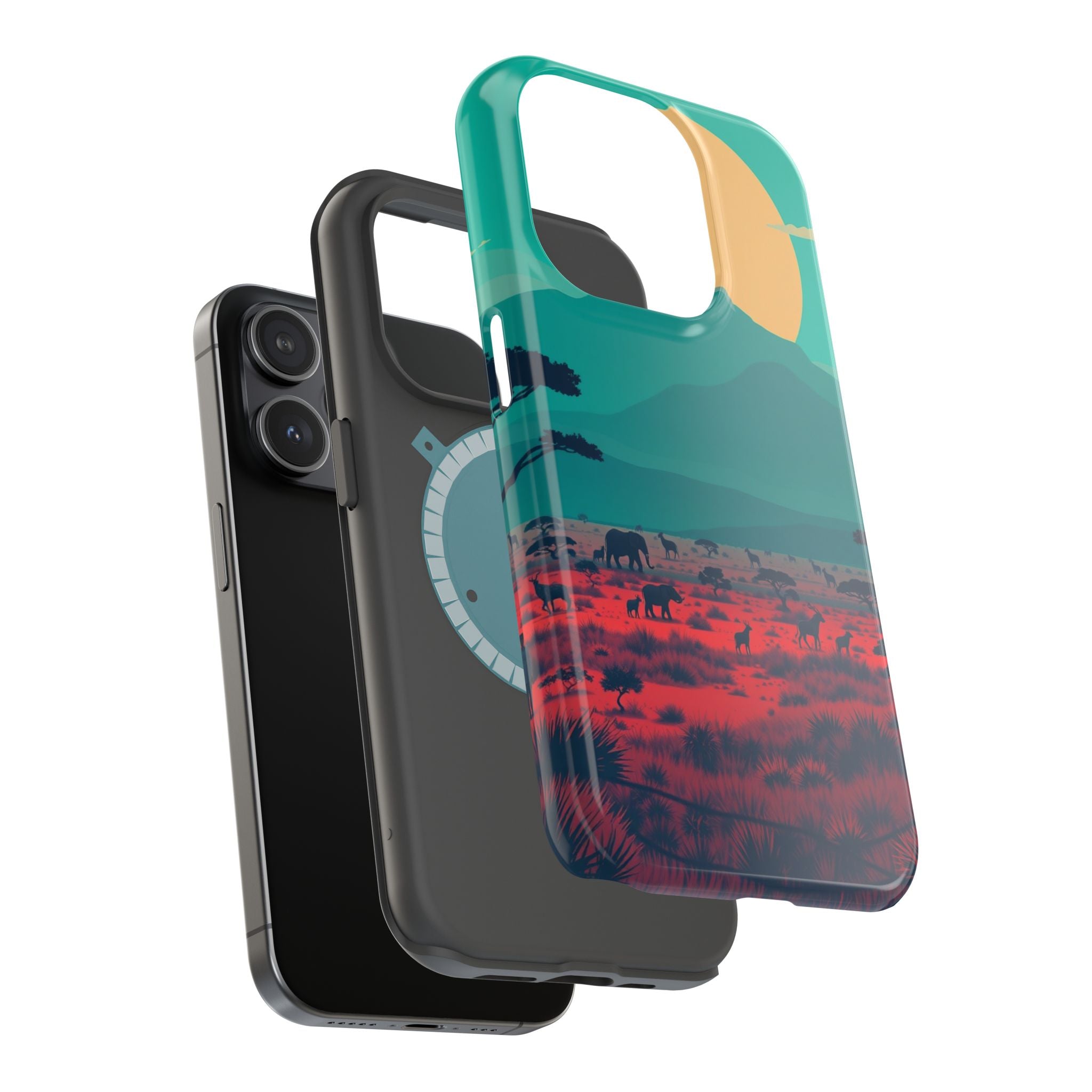 iPhone Savanna Horizon Vintage Retro Poster Slim iPhone Everyday · iPhone Case