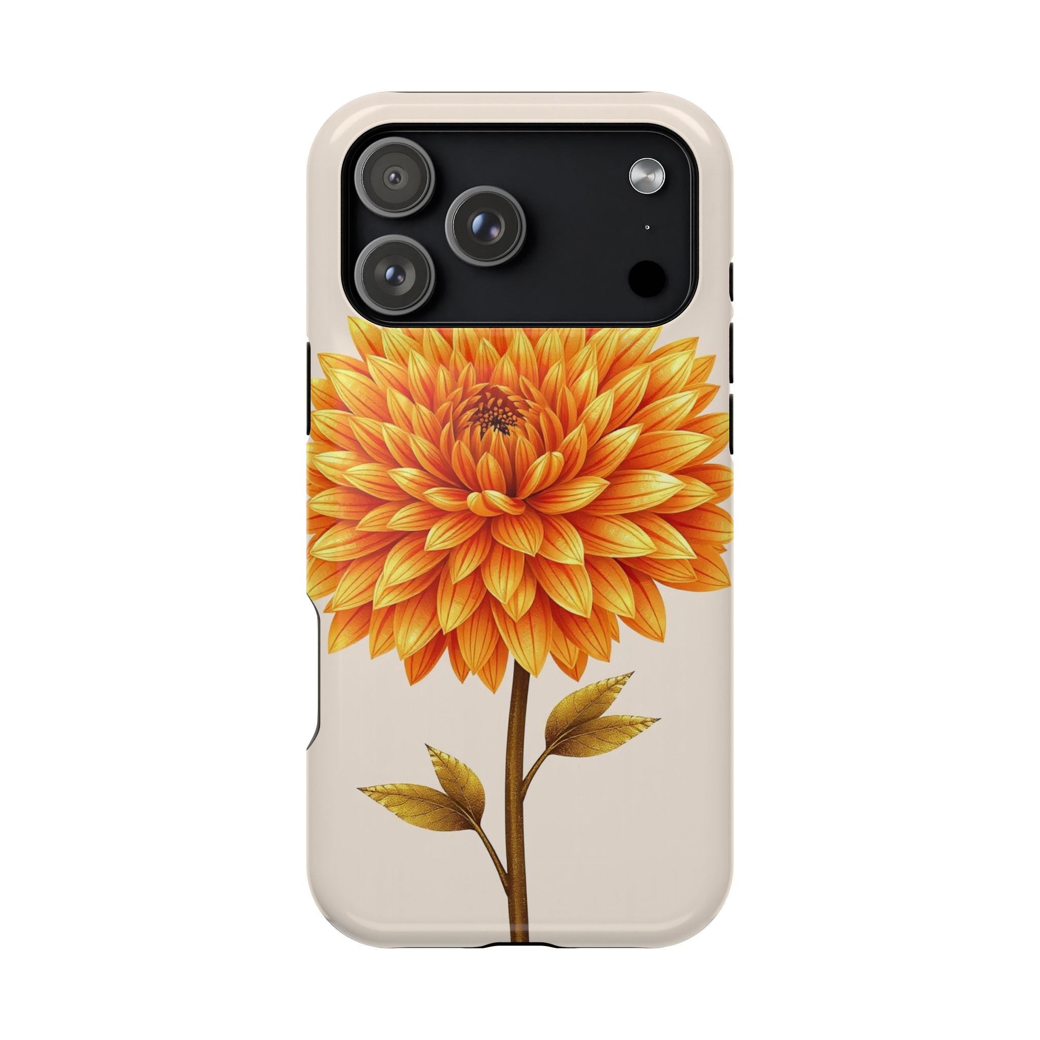 iPhone Chrysanthemum Classic Gold Foil Luxury Slim iPhone Everyday · iPhone Case