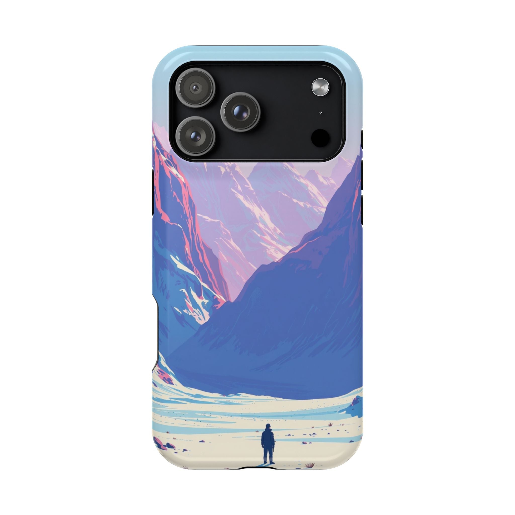 iPhone Cyan And Magenta Tundra Expanse Slim Everyday Designer Case · iPhone Case