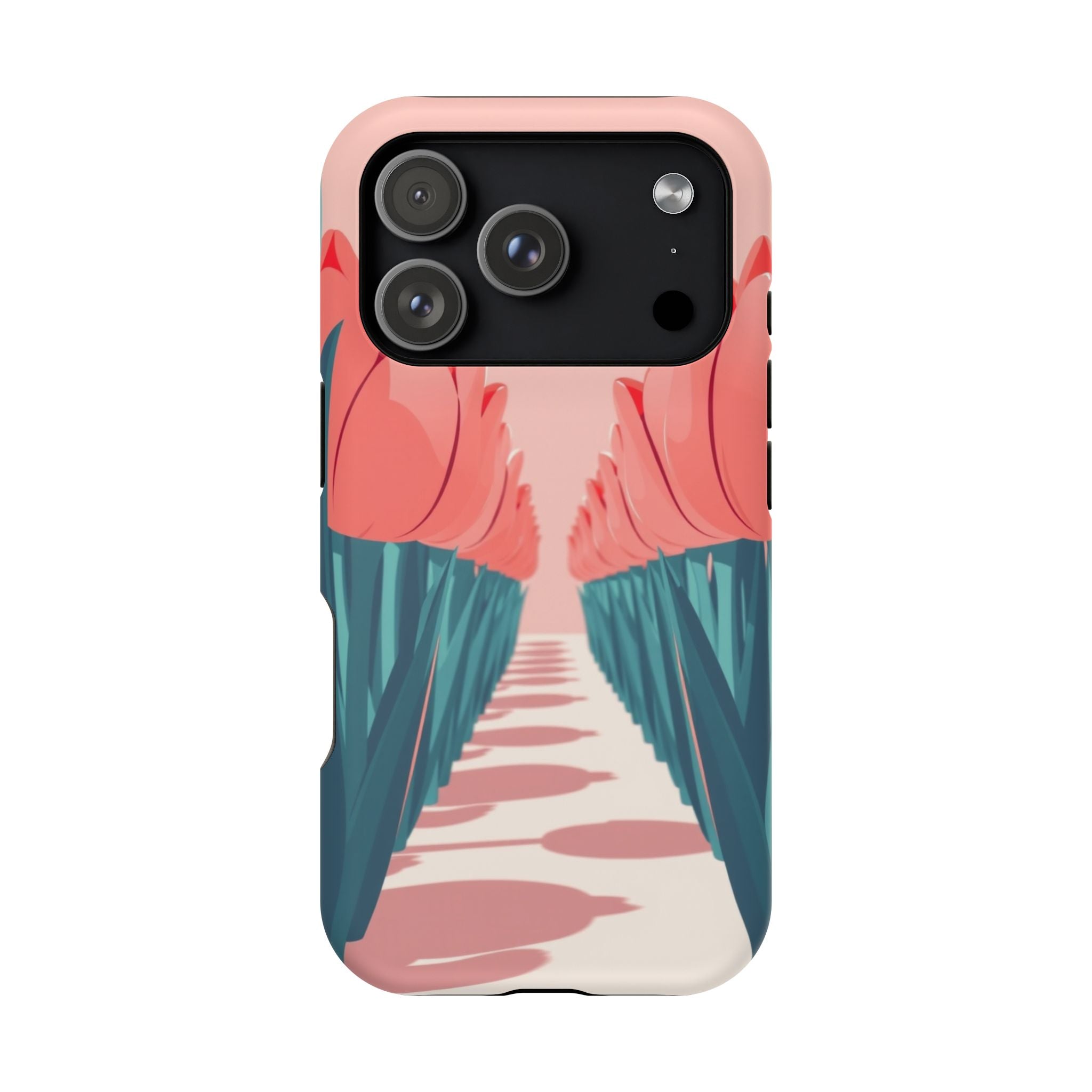 iPhone Tulip Row Pastel Kawaii Slim Everyday Designer Case · iPhone Case