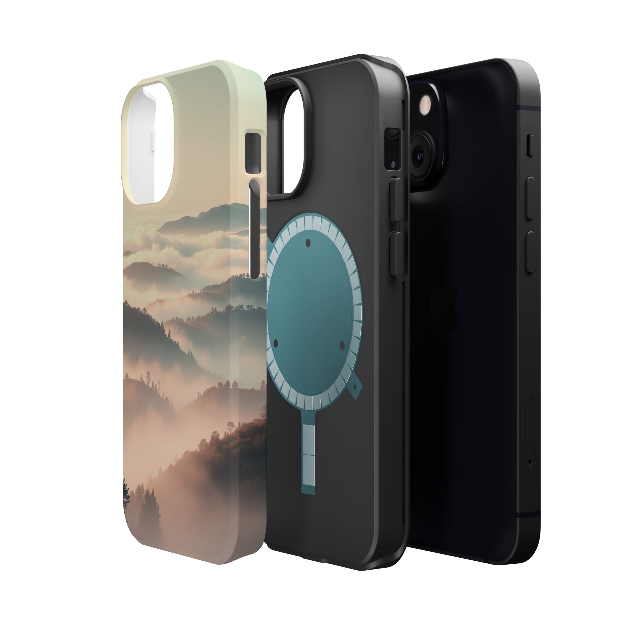 iPhone Mint And Blush Fog Rolling Over Hills Slim iPhone Everyday · iPhone Case