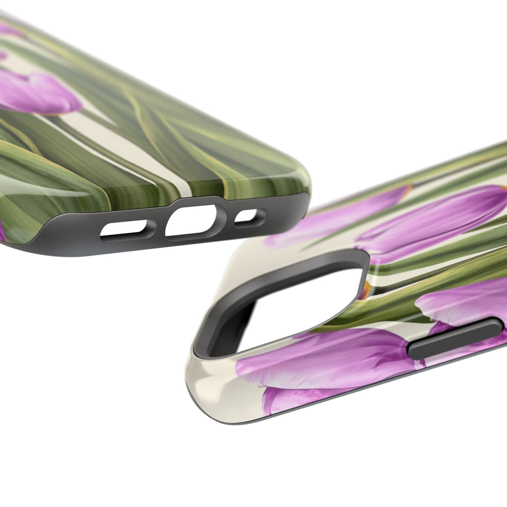 iPhone Tulip Row Electric Art 14 Bold Modern Everyday Snap Case · iPhone Case