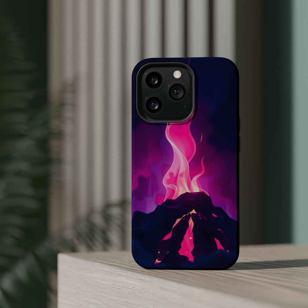 iPhone Cyan And Magenta Wildfire Glow Slim Everyday Designer Case · iPhone Case