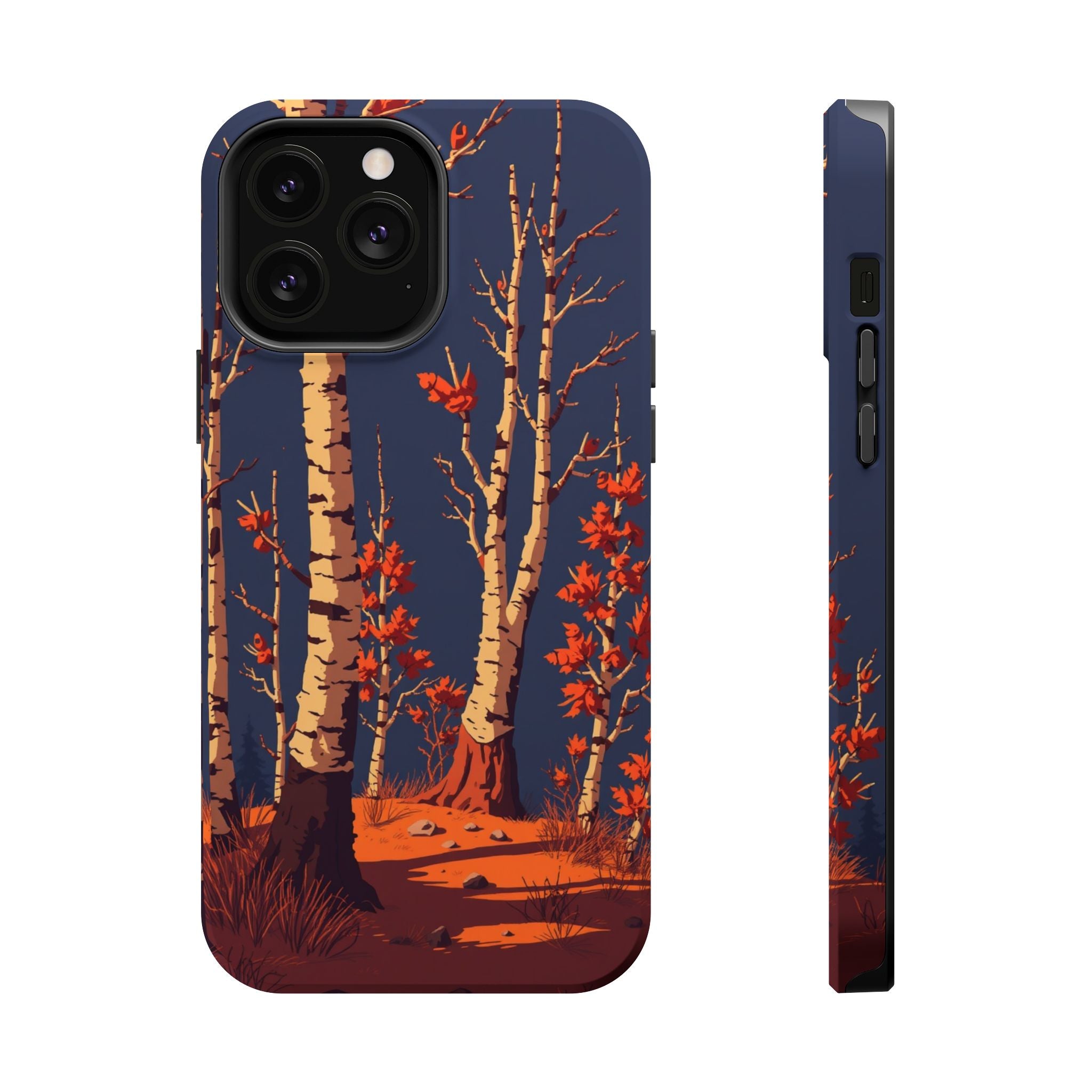 iPhone Birch Grove Pixel Art -Bit Bold Modern Everyday Snap Case · iPhone Case