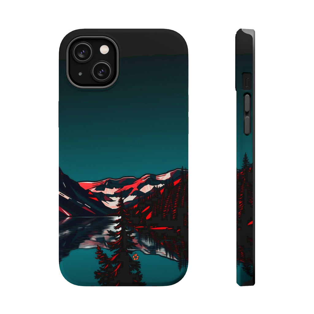iPhone Black And Crimson Glacier Lake Slim Everyday Designer Case · iPhone Case