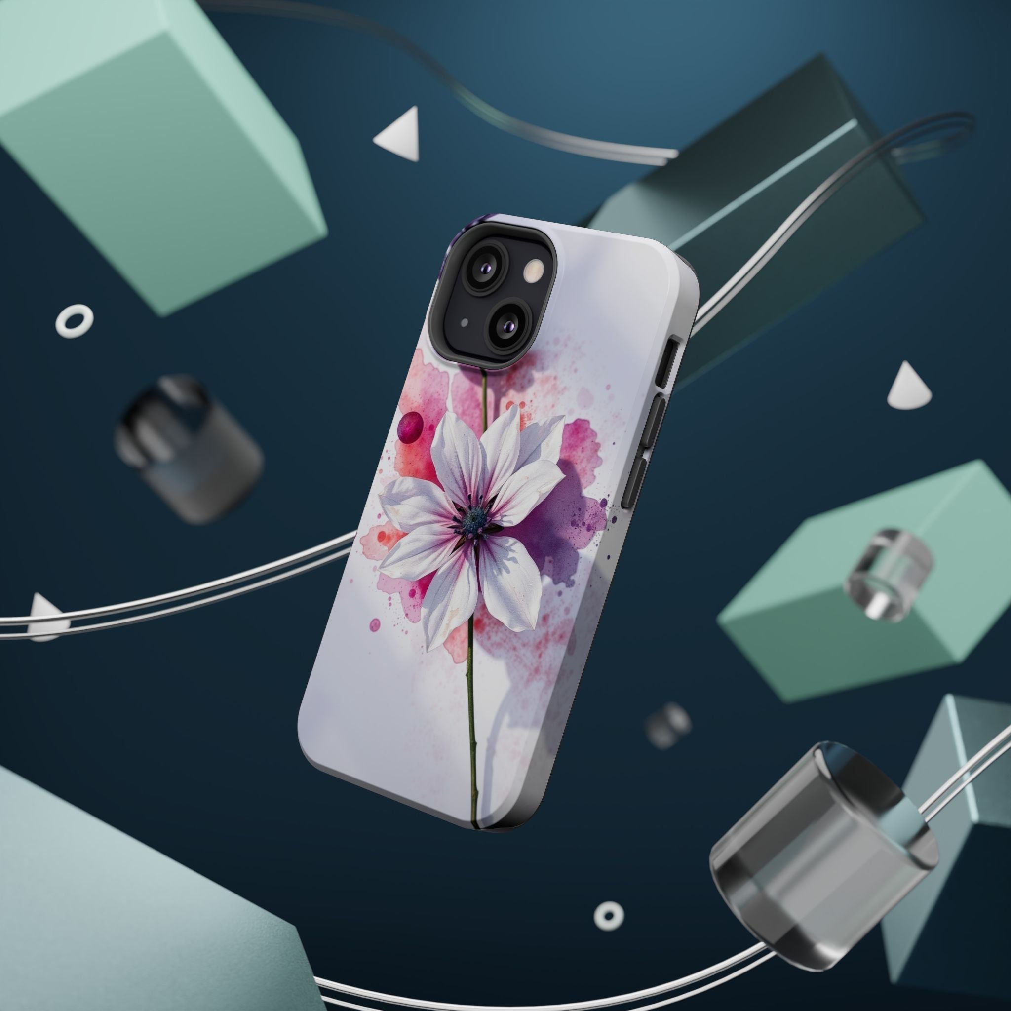 iPhone Floral Watercolor Splash Bold Art Slim Everyday iPhone 15 · iPhone Case