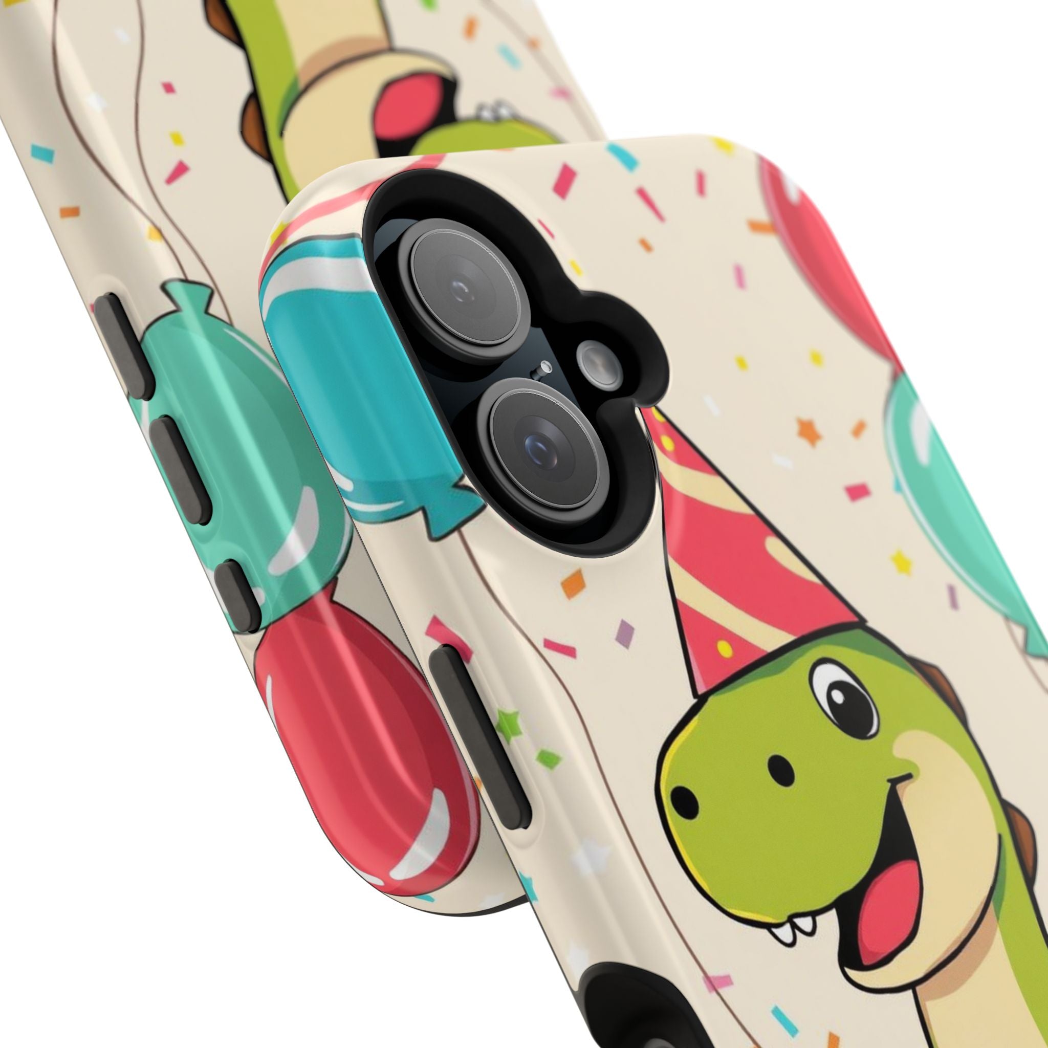 iPhone Dino with Party Hat Kids Fun Phone Case Gift Slim Snap Case · iPhone Case