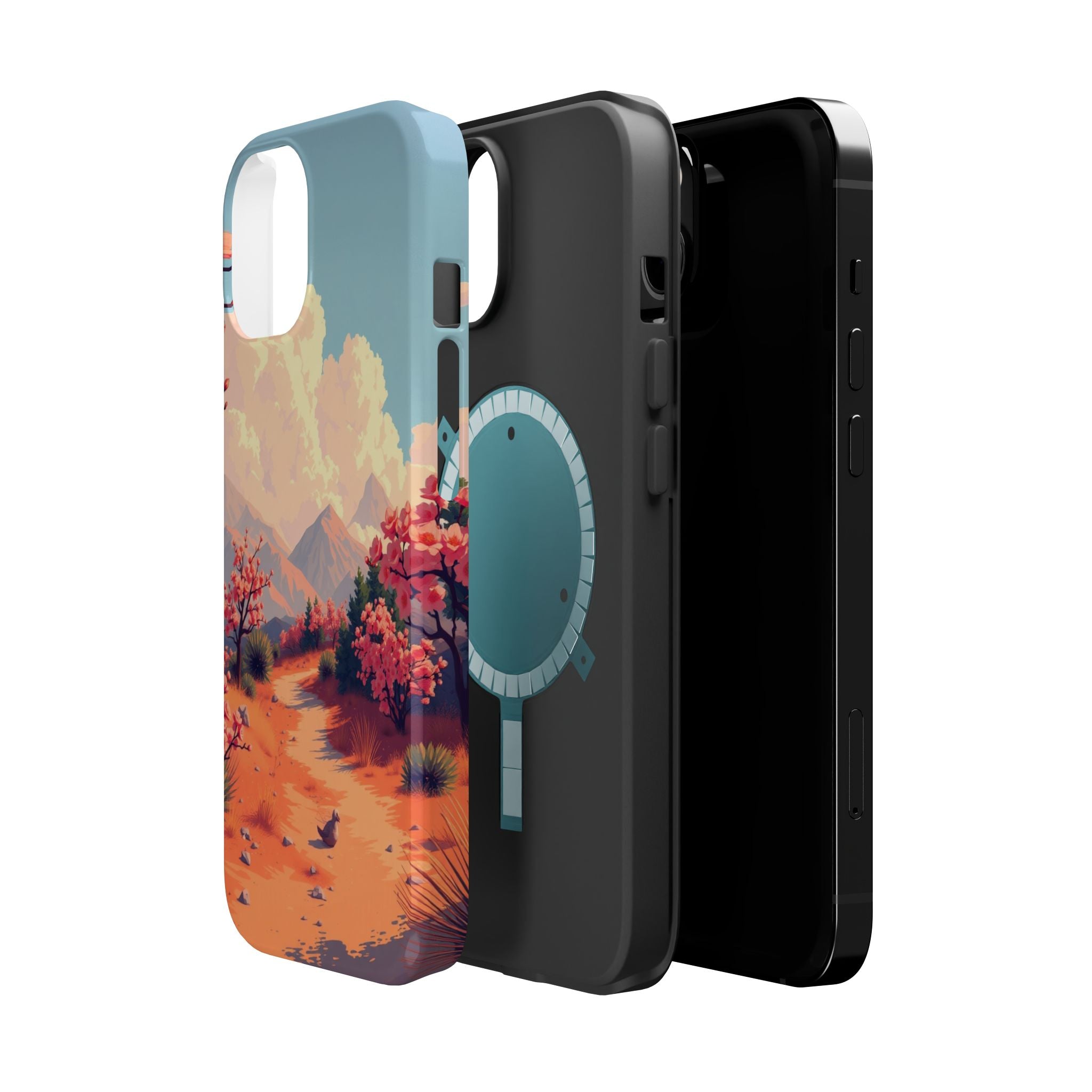 iPhone Burnt Orange And Sand Blossom Trail Slim iPhone Everyday · iPhone Case