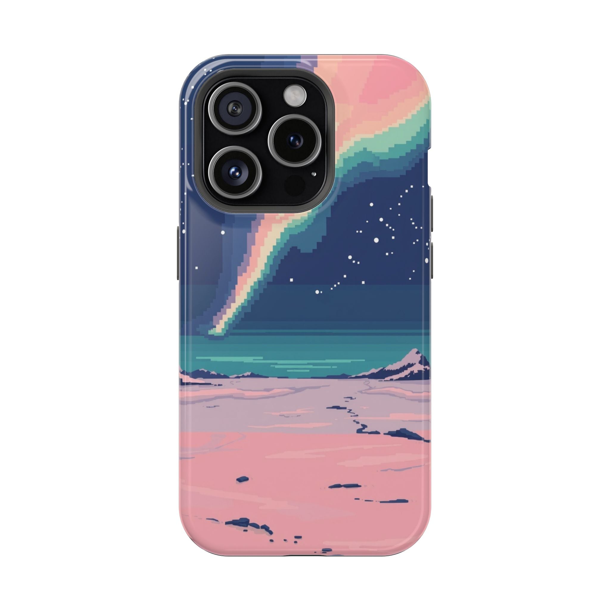 iPhone Mint And Blush Northern Lights Slim Everyday Designer Case · iPhone Case
