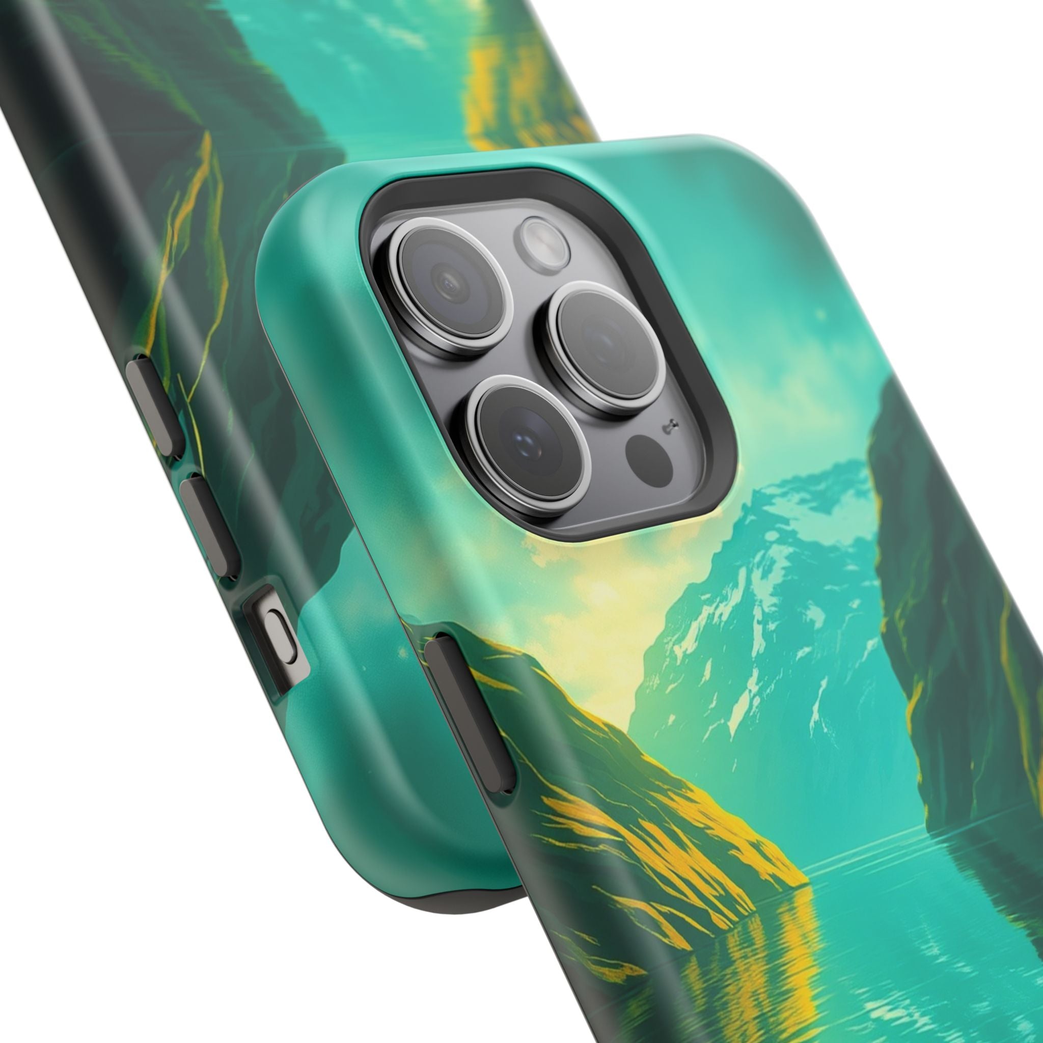 iPhone Fjord Reflection Bold Art Bold Modern Everyday Snap Case · iPhone Case