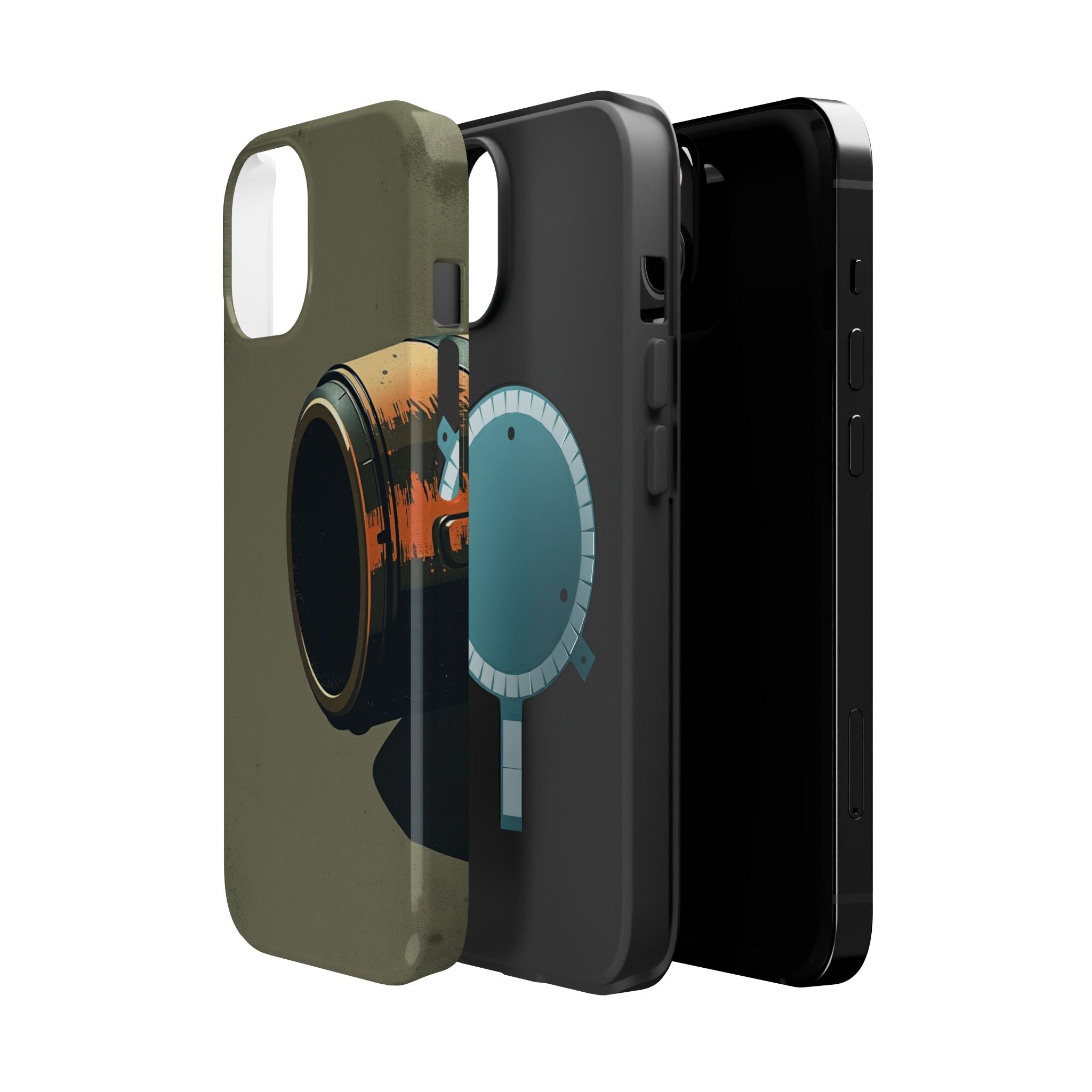 iPhone Charcoal And Copper Vintage Postcard Slim Everyday Designer Case · iPhone