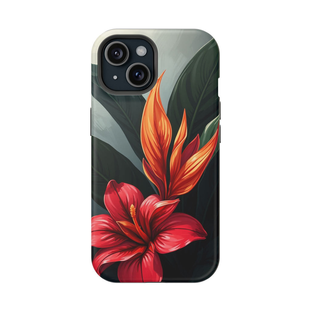 iPhone Black And Crimson Tropical Bloom Slim Everyday iPhone Designer · iPhone C