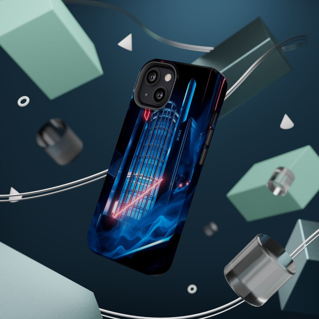 iPhone Midnight Blue And Silver Bauhaus Composition Slim Snap Case · iPhone Case