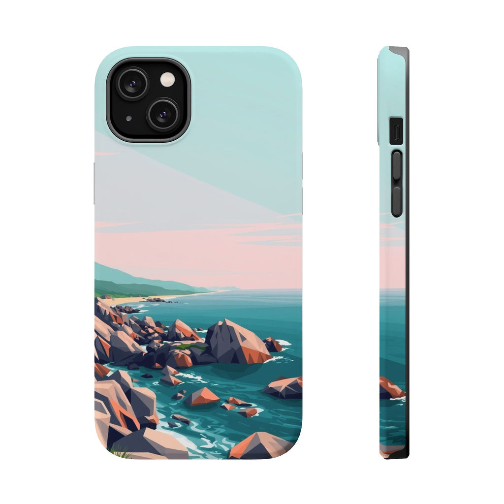 iPhone Mint And Blush Pebble Beach Bold Modern Everyday Snap Case · iPhone Case