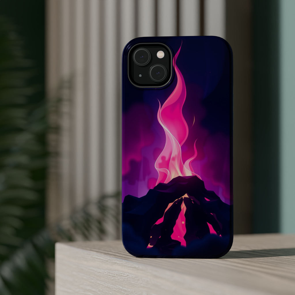 iPhone Cyan And Magenta Wildfire Glow Slim Everyday Designer Case · iPhone Case