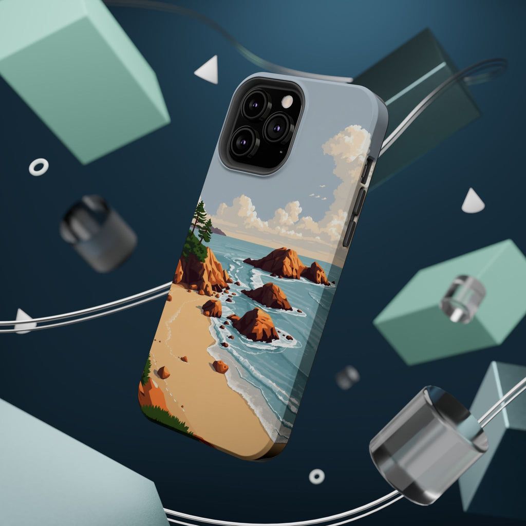 iPhone Mustard And Rust Pebble Beach Slim Everyday Designer Case · iPhone Case