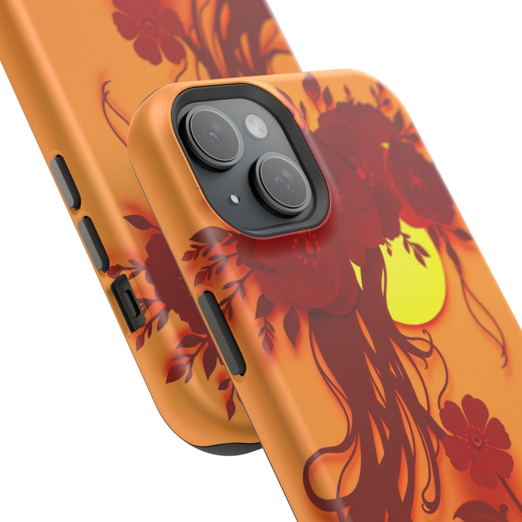 iPhone Sunset Amber And Peach Floral Crown Slim iPhone Everyday · iPhone Case