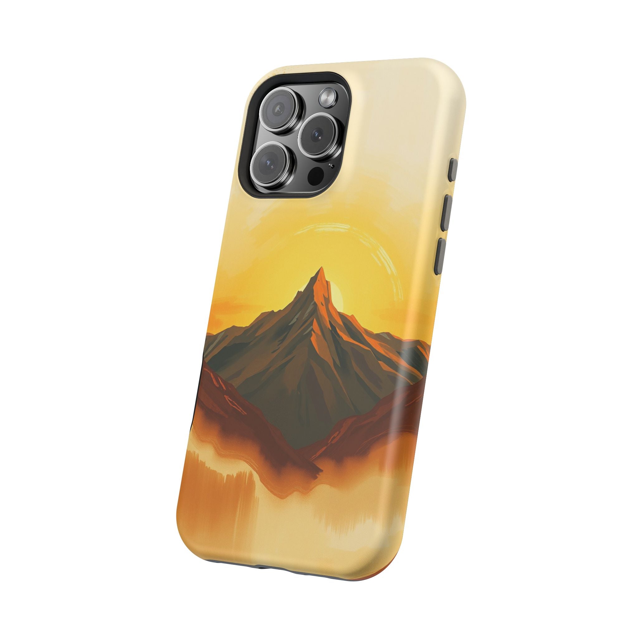 iPhone Mustard And Rust Mountain at Sunrise Slim iPhone Everyday · iPhone Case