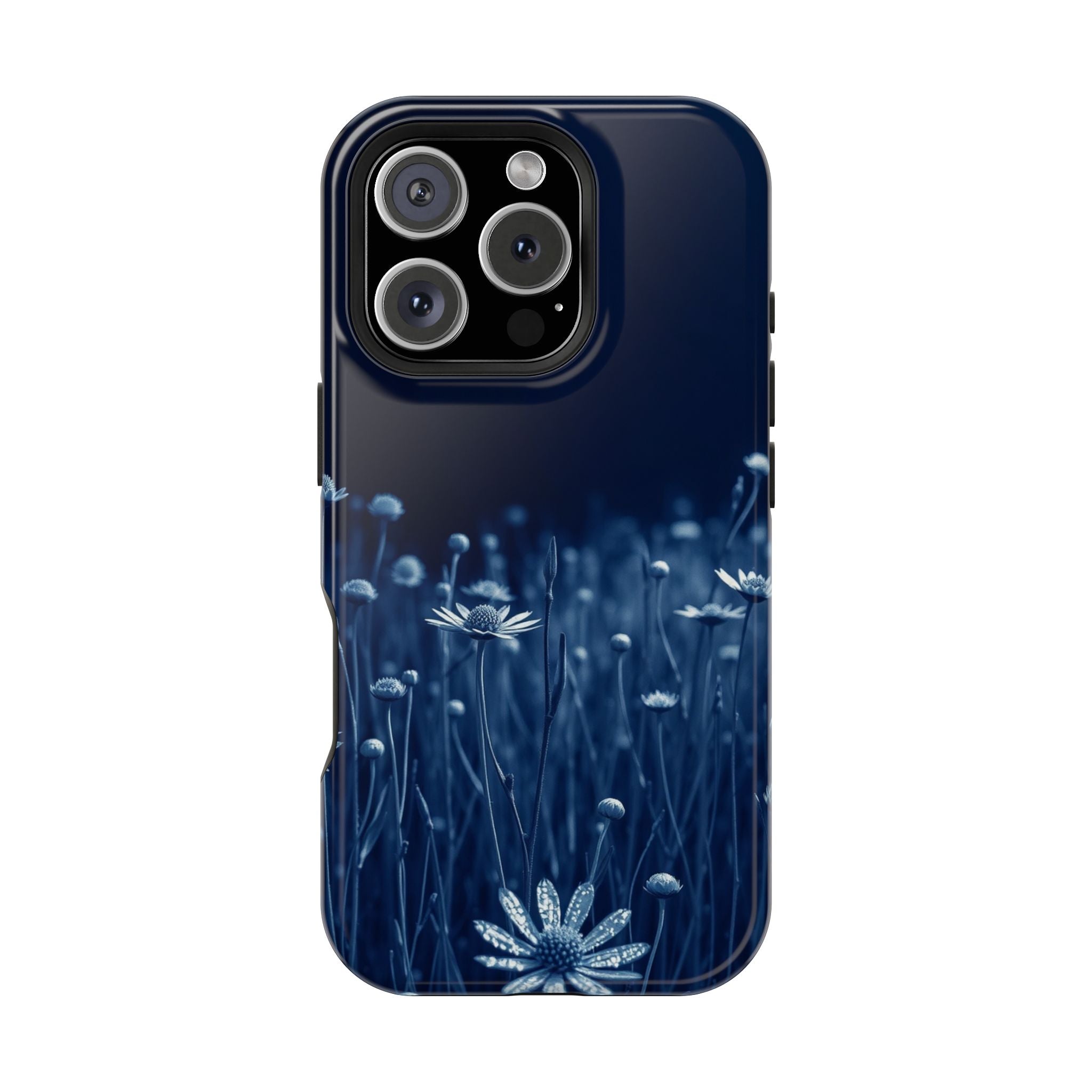 iPhone Midnight Blue And Silver Wildflower Field Clean iPhone Minimal · iPhone C