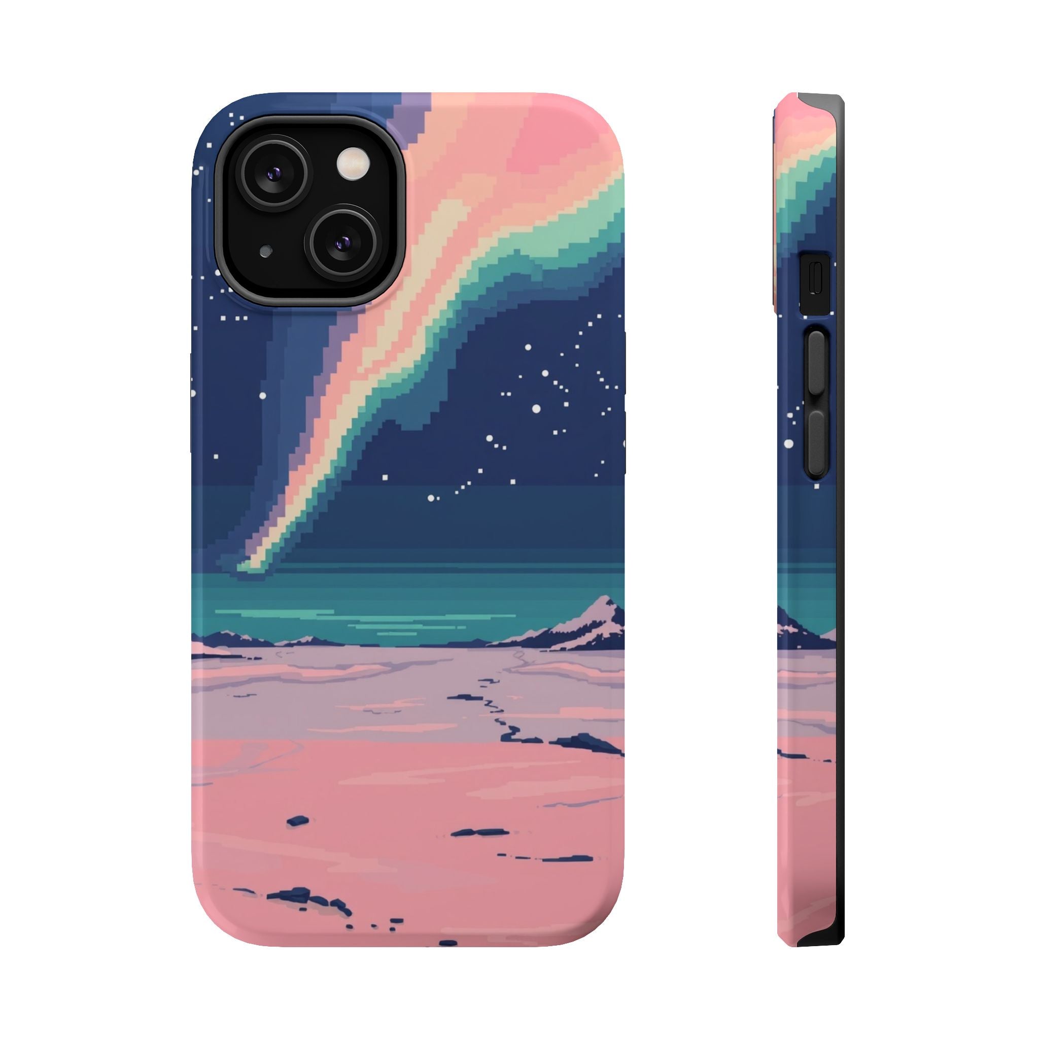 iPhone Mint And Blush Northern Lights Slim Everyday Designer Case · iPhone Case