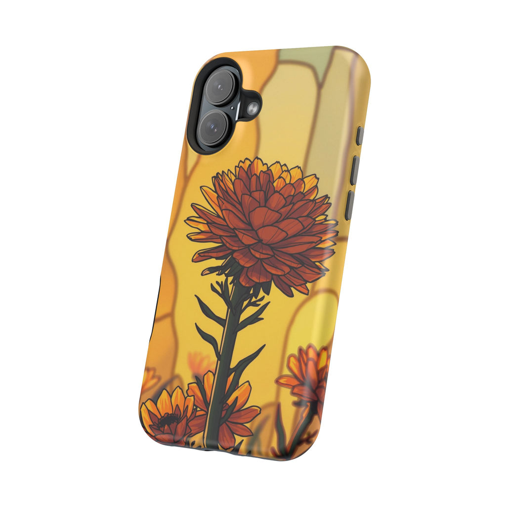 iPhone Sunset Amber And Peach Ranunculus Stack Soft iPhone Finish · iPhone Case