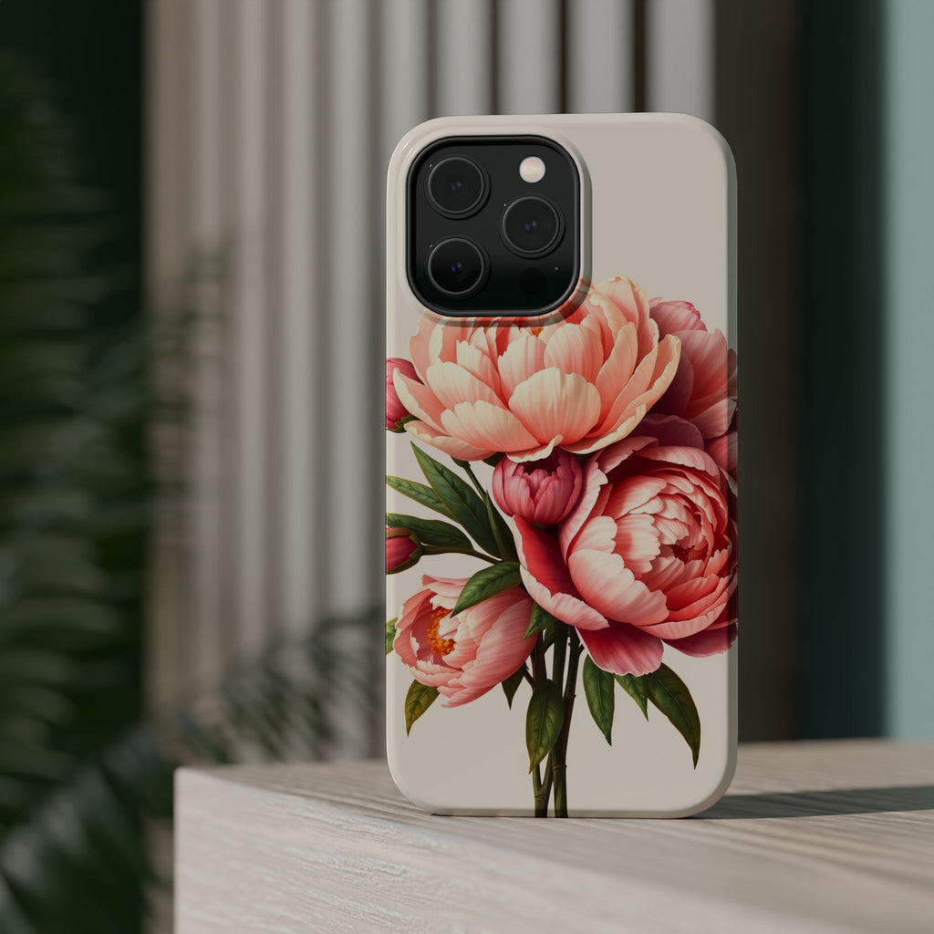 iPhone Rose Pink And Cream Peony Bouquet Slim Everyday iPhone Designer · iPhone