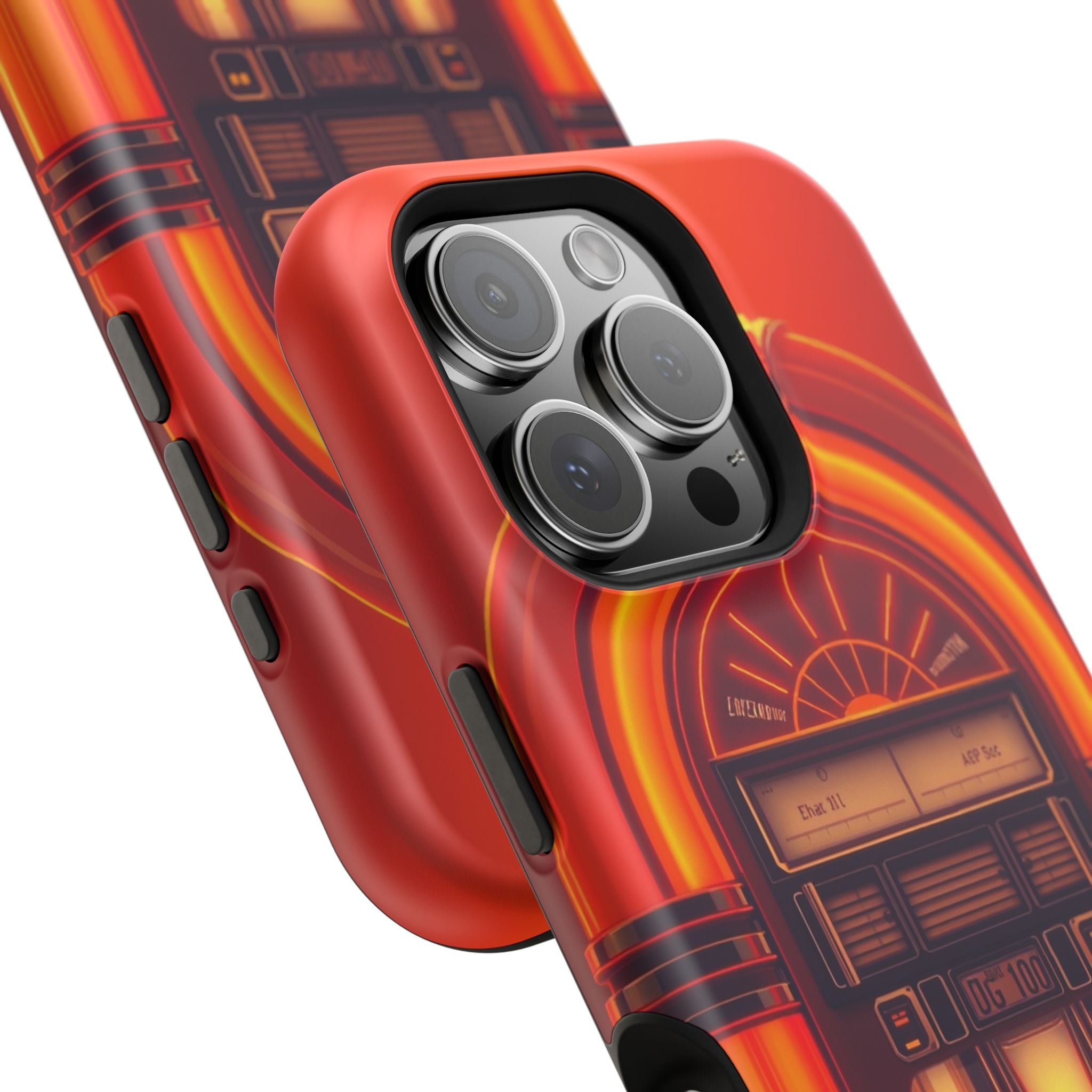 iPhone Jukebox Glow Neon Cyberpunk Bold Modern Everyday Snap Case · iPhone Case