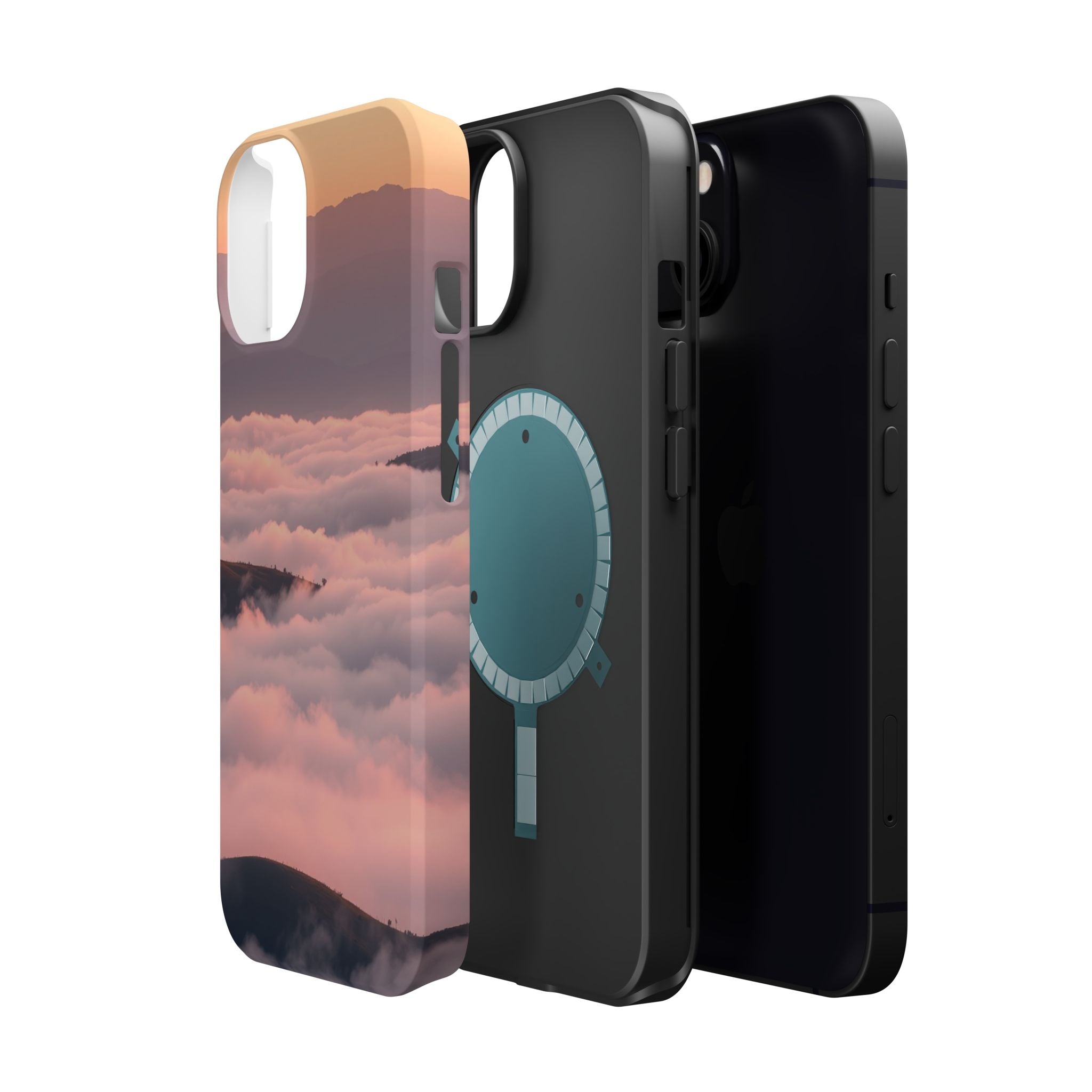 iPhone Fog Rolling Over Hills Grunge Distressed Soft iPhone Finish · iPhone Case