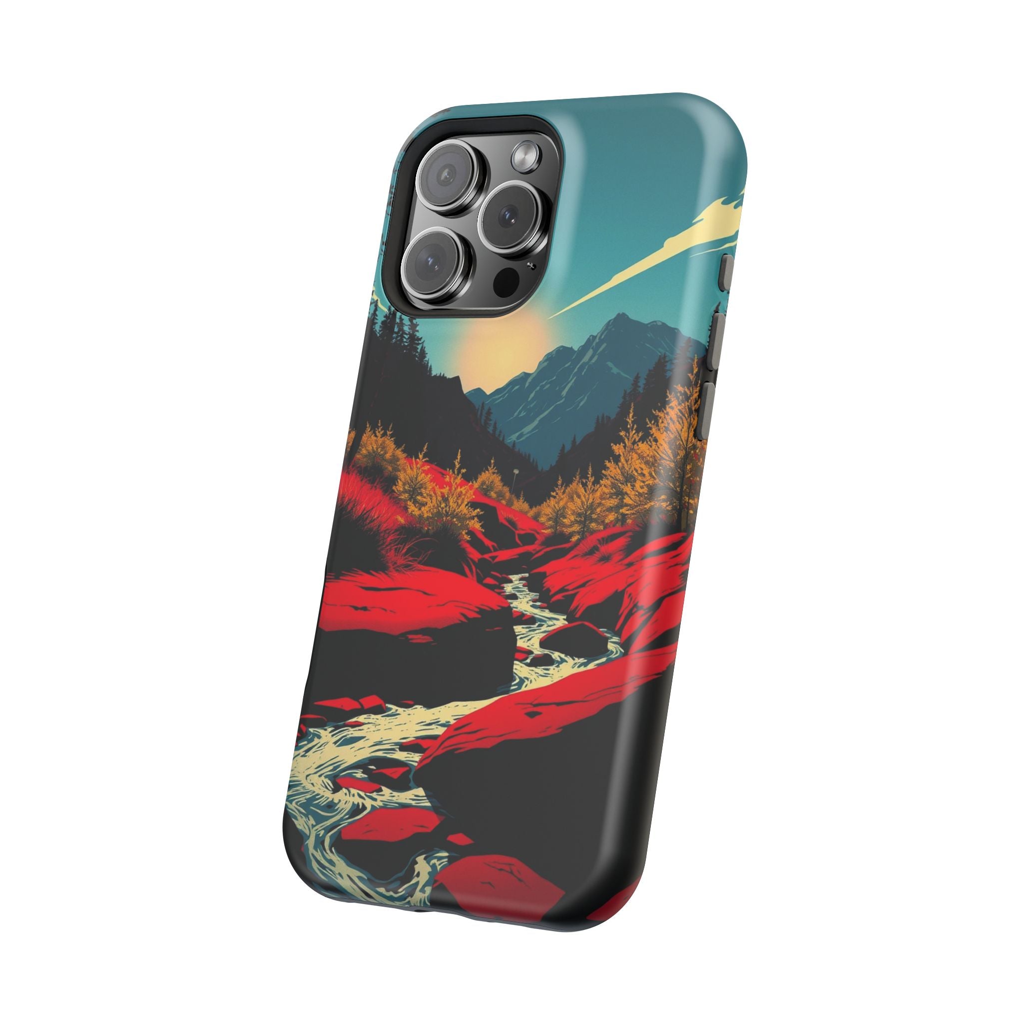 iPhone Earthy Spring Creek Design Bold Modern Everyday Snap Case · iPhone Case
