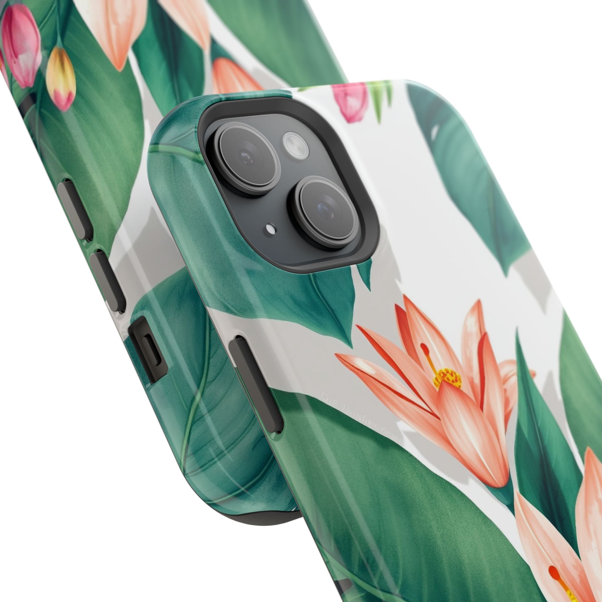 iPhone Tropical Bloom Sage And Ivory Slim Snap Case Gal · iPhone Case