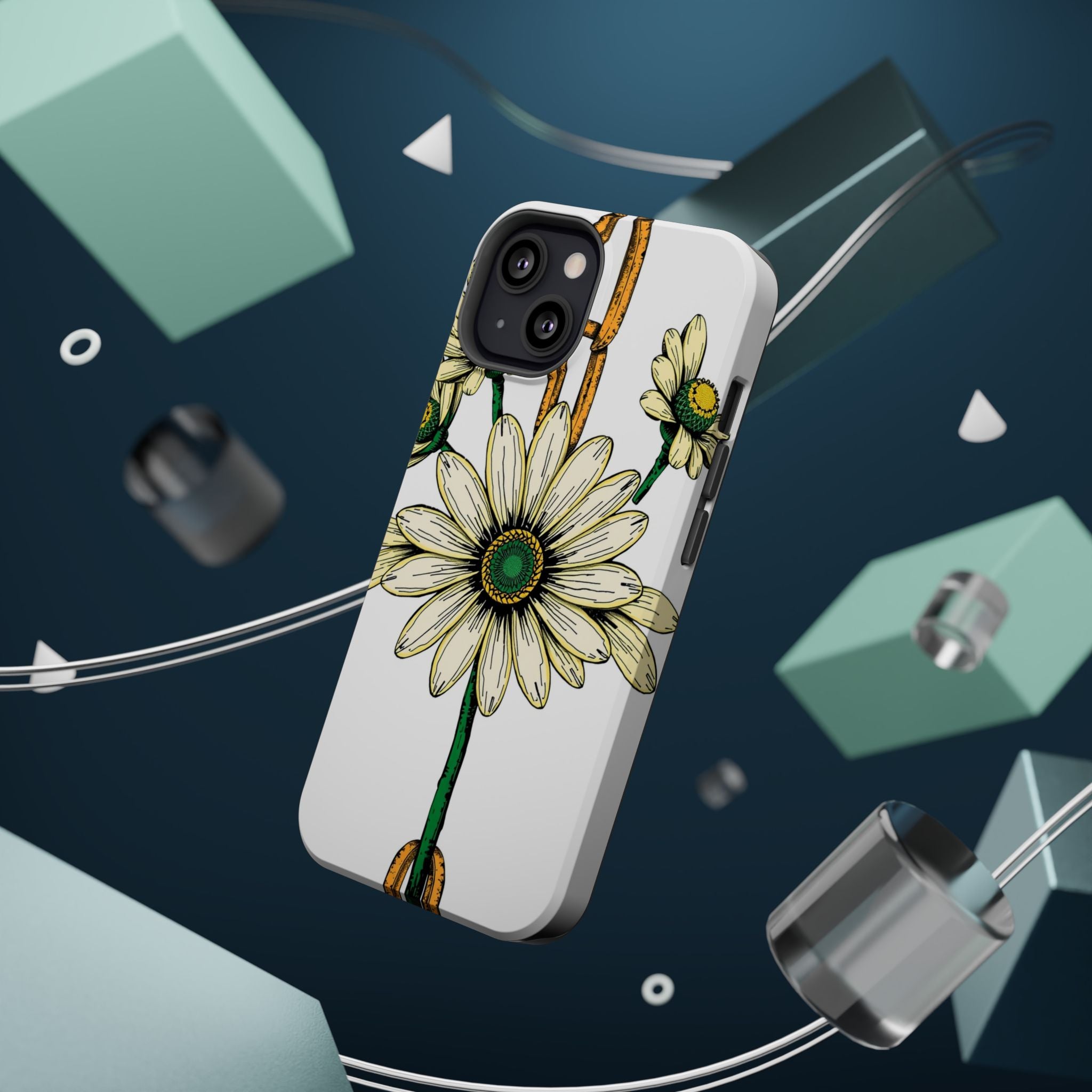iPhone Daisy Chain Dark Gothic Ink Bold Modern Everyday Snap Case · iPhone Case