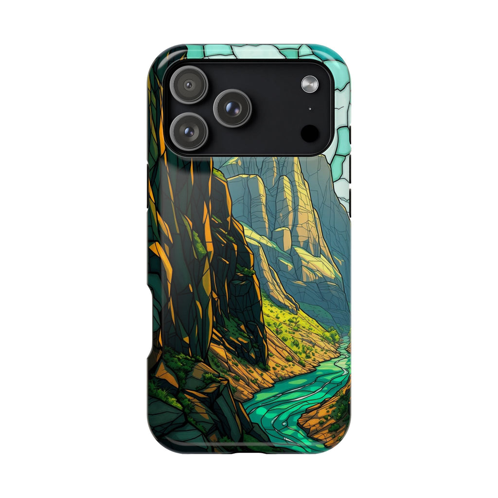 iPhone Emerald Green And Gold River Canyon Slim iPhone Everyday · iPhone Case
